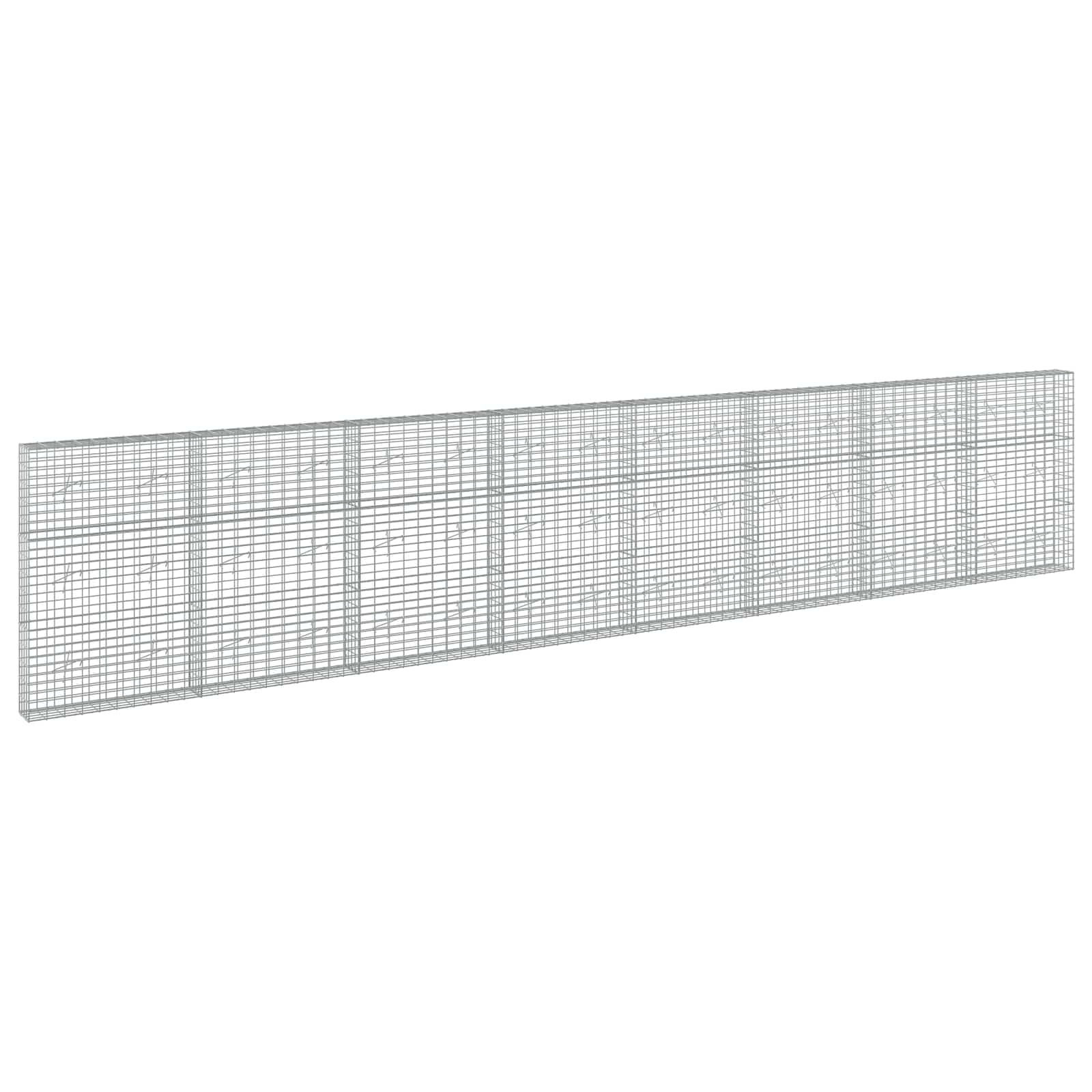 Gabion z žico 5 mm in mrežo 5x10 cm 800x20x150 cm