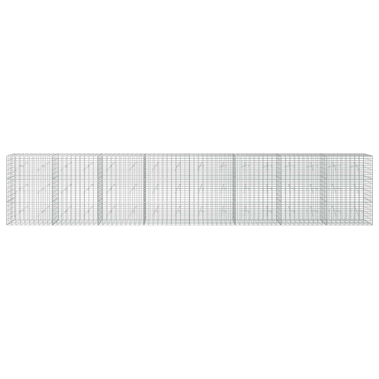 Gabion z žico 5 mm in mrežo 5x10 cm 800x20x150 cm