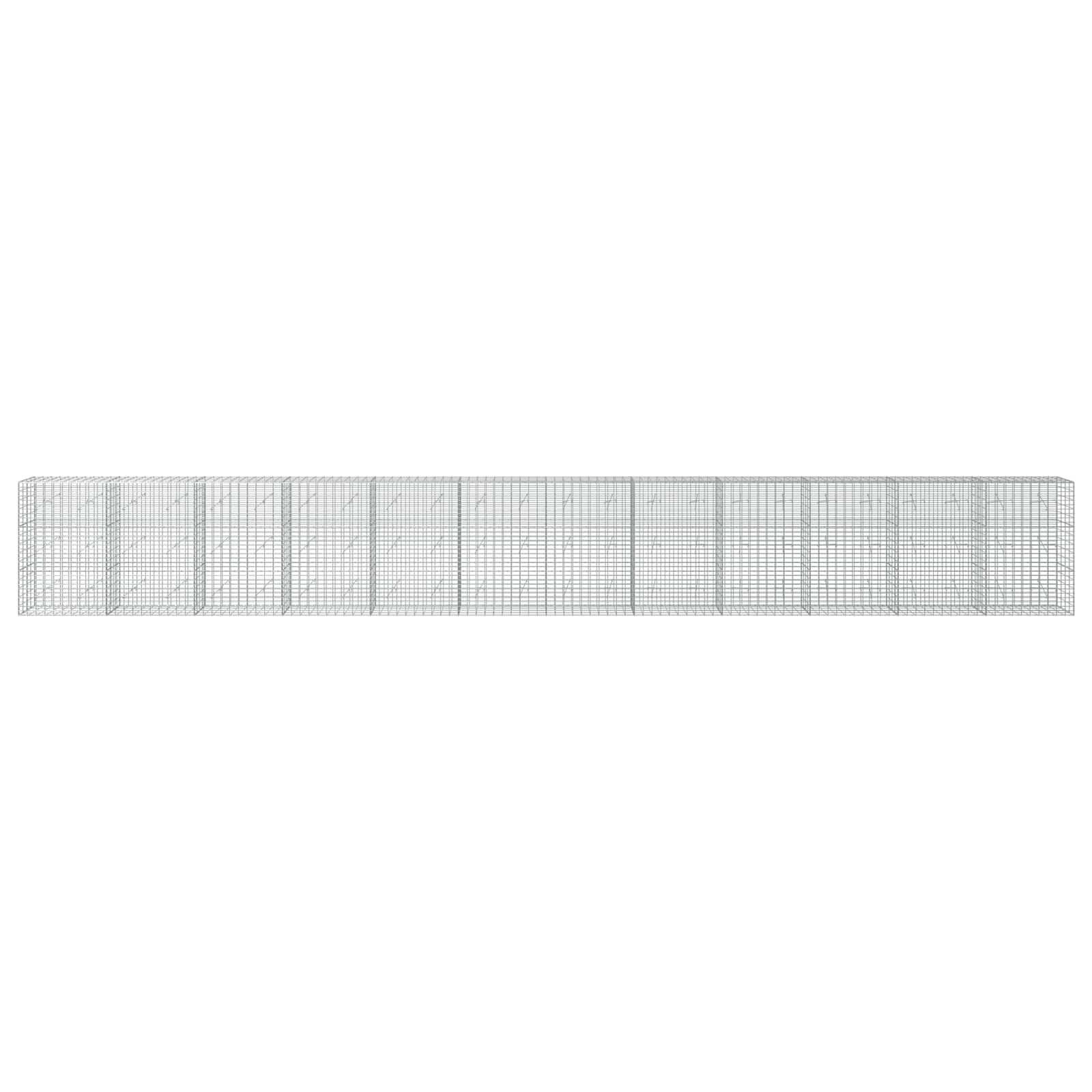Gabion z žico 5 mm in mrežo 5x10 cm 1200x20x150 cm