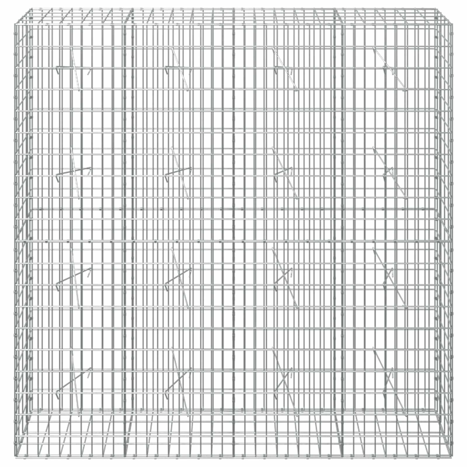 Gabion z žico 5 mm in mrežo 5x10 cm 200x20x200 cm