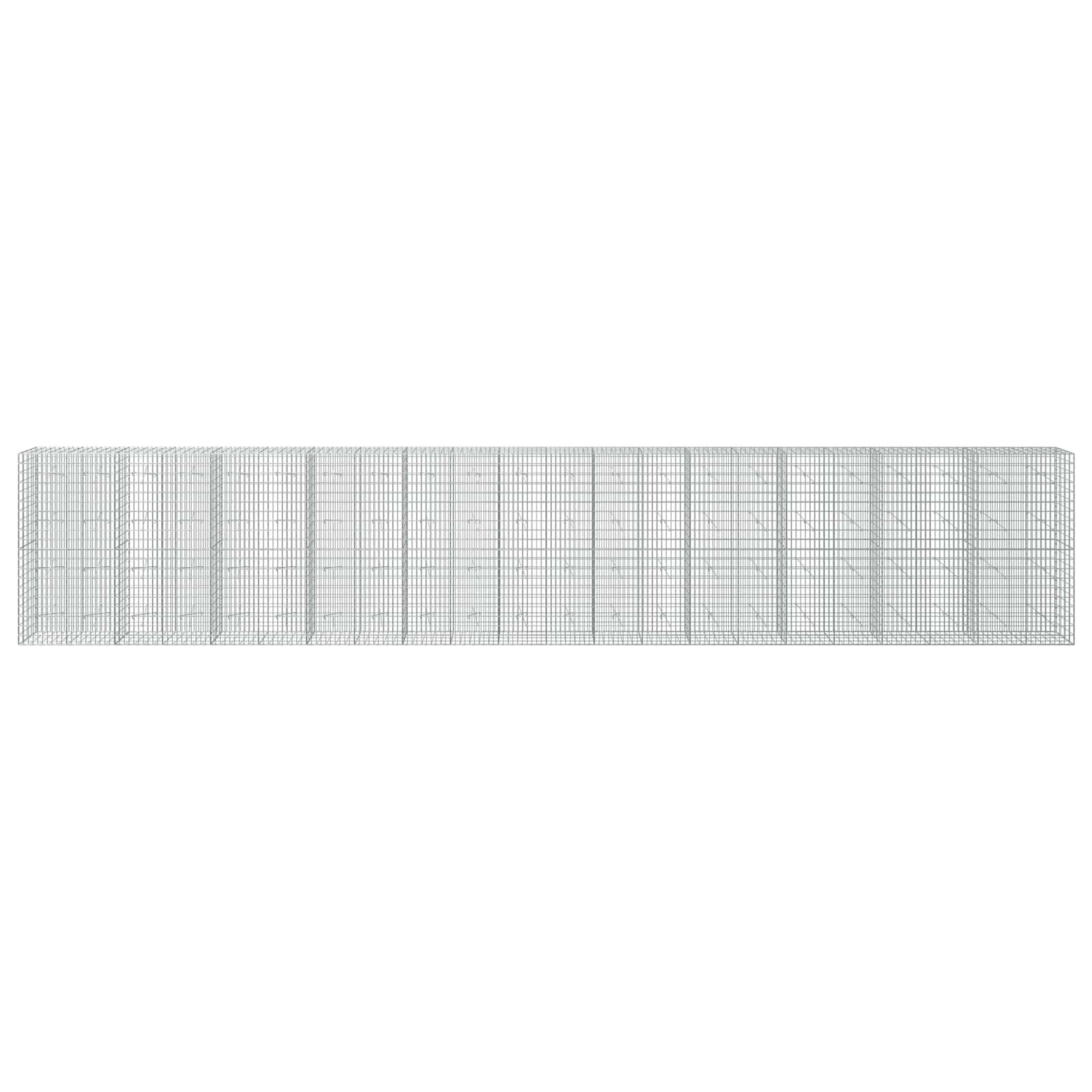 Gabion z žico 5 mm in mrežo 5x10 cm 1100x20x200 cm