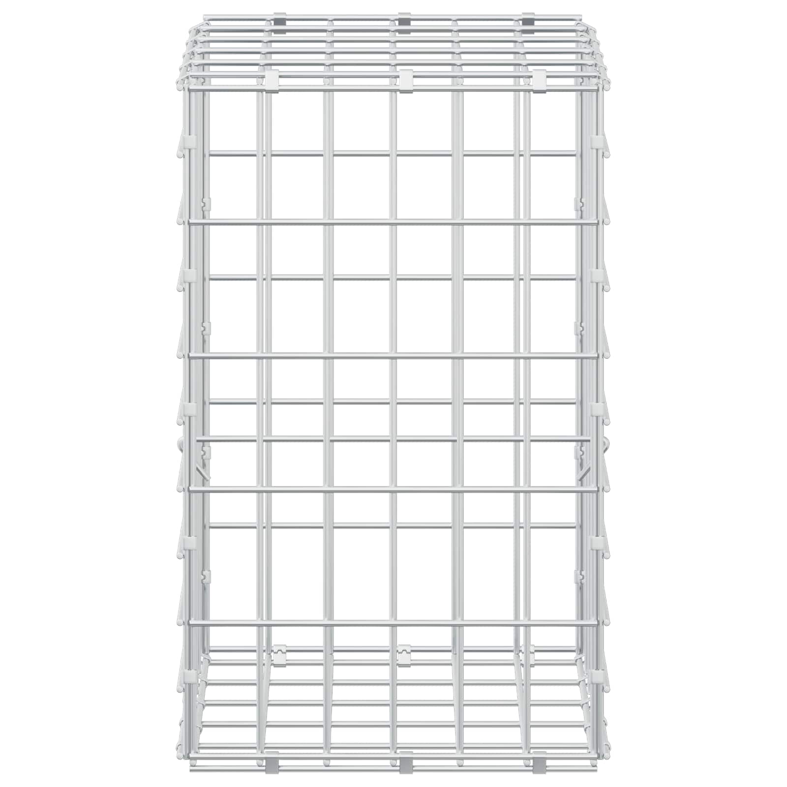 Gabion z žico 5 mm in mrežo 5x10 cm 50x30x50 cm Pocinkano jeklo