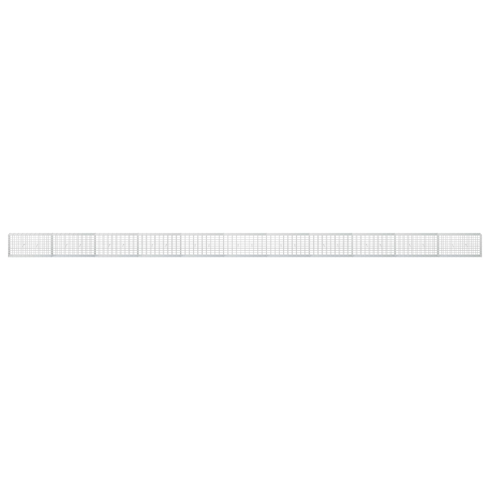 Gabion z žico 5 mm in mrežo 5x10 cm 1100x30x50 cm