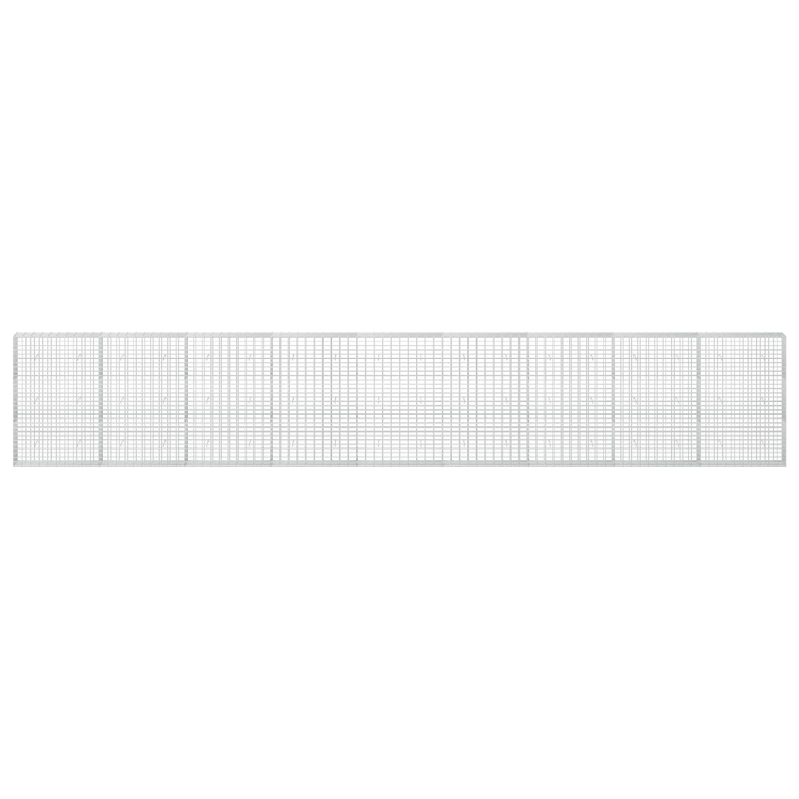 Gabion z žico 5 mm in mrežo 5x10 cm 900x30x150 cm