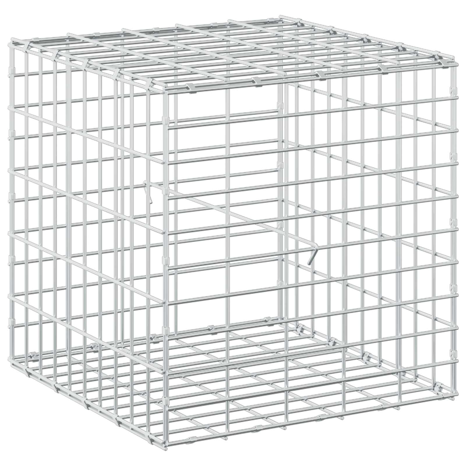 Gabion z žico 5 mm in mrežo 5x10 cm 50x50x50 cm Pocinkano jeklo