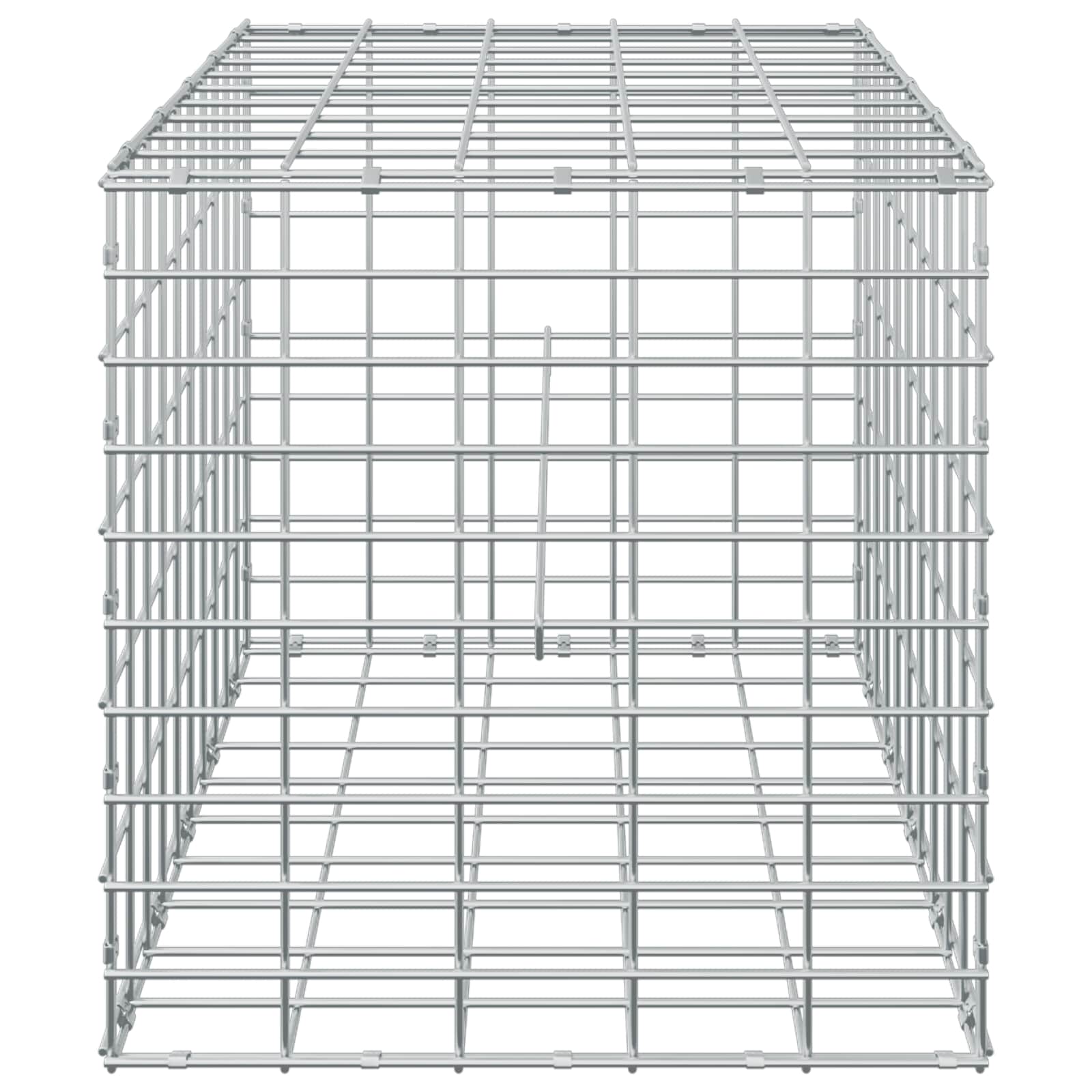 Gabion z žico 5 mm in mrežo 5x10 cm 50x50x50 cm Pocinkano jeklo