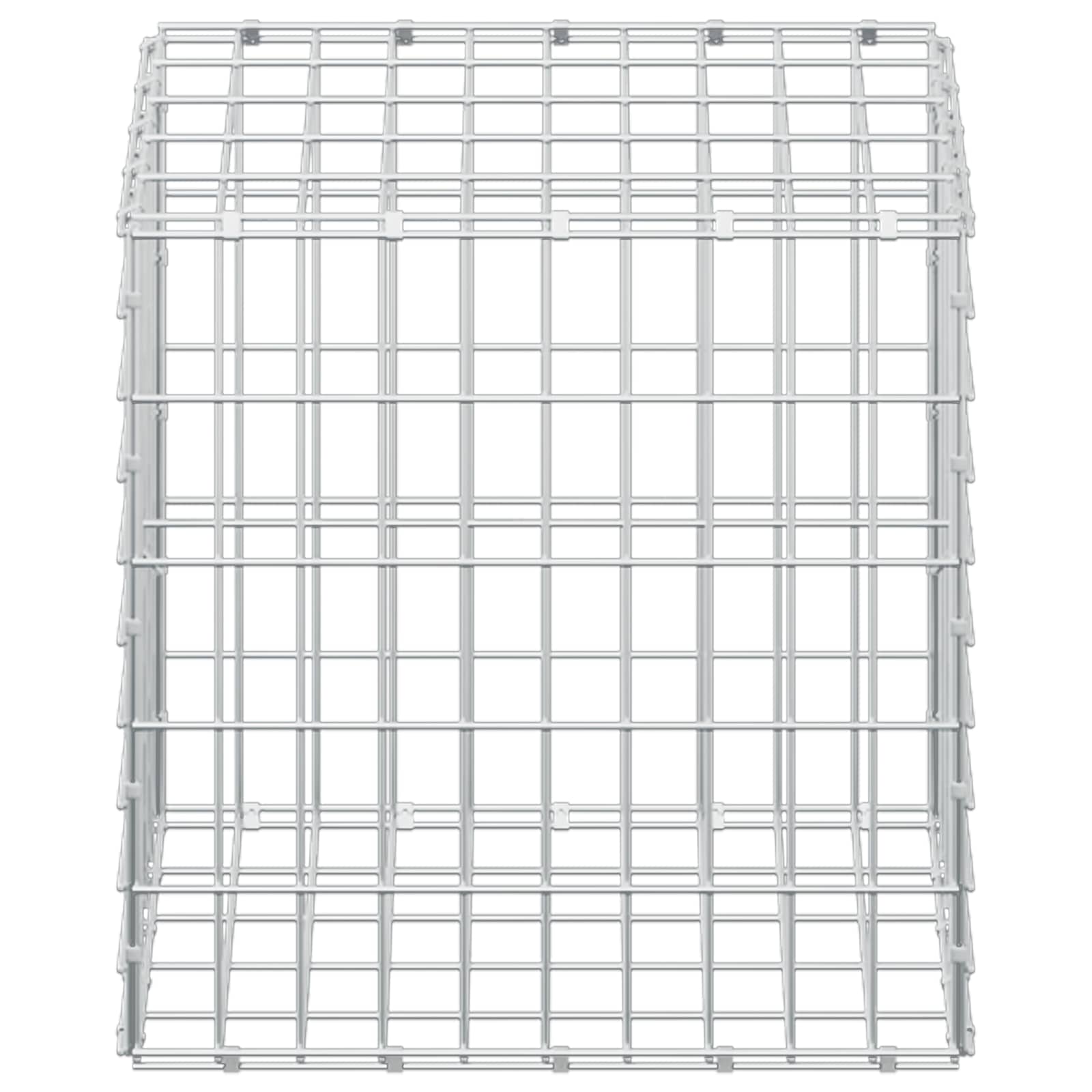 Gabion z žico 5 mm in mrežo 5x10 cm 50x50x50 cm Pocinkano jeklo
