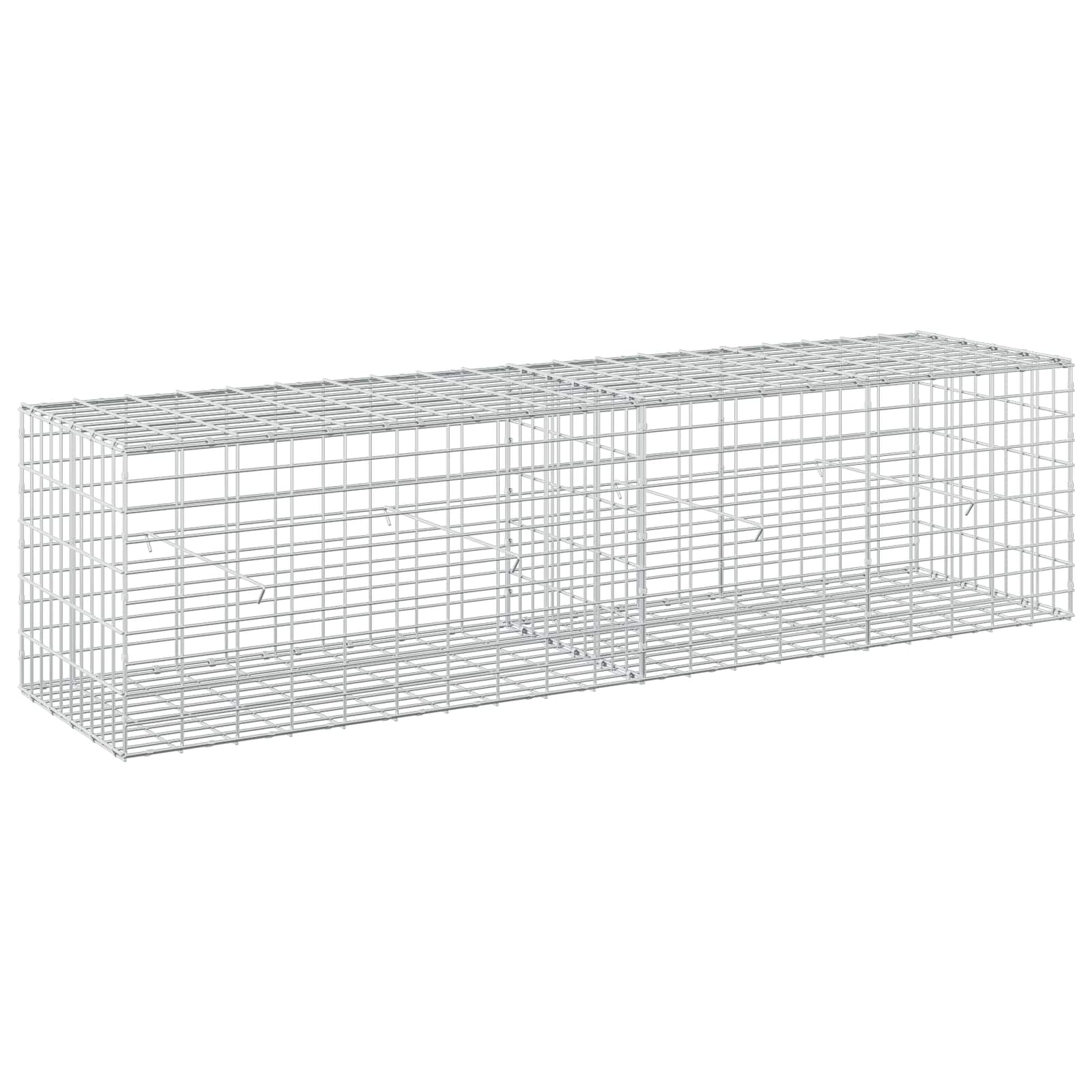 Gabion z žico 5 mm in mrežo 5x10 cm 200x50x50 cm