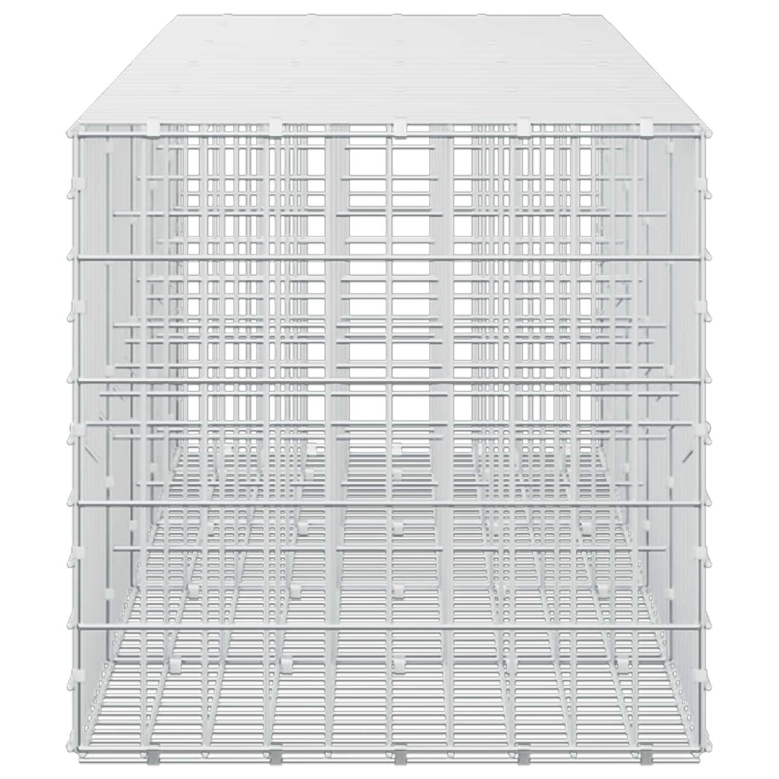 Gabion z žico 5 mm in mrežo 5x10 cm 450x50x50 cm