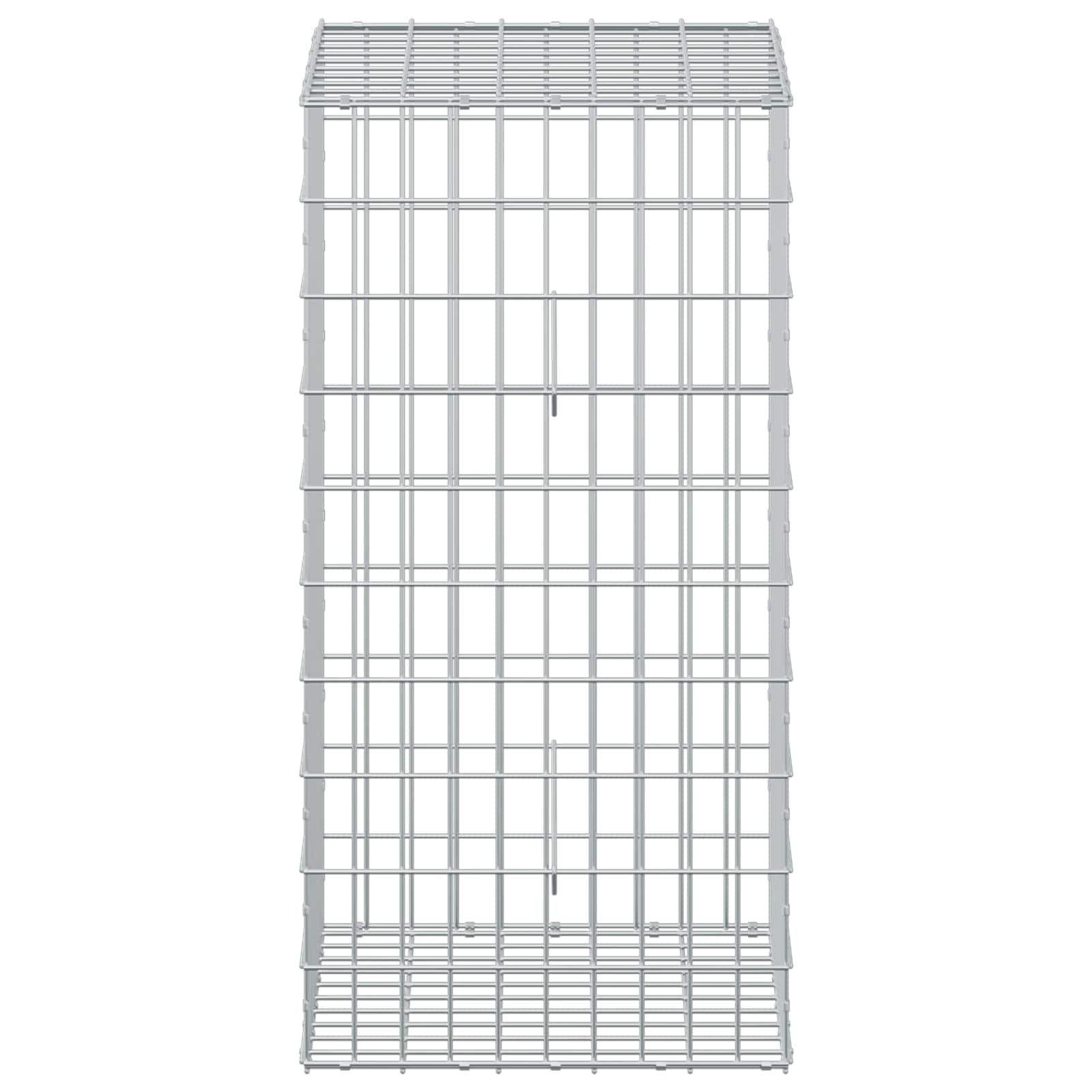 Gabion z žico 5 mm in mrežo 5x10 cm 50x50x100 cm