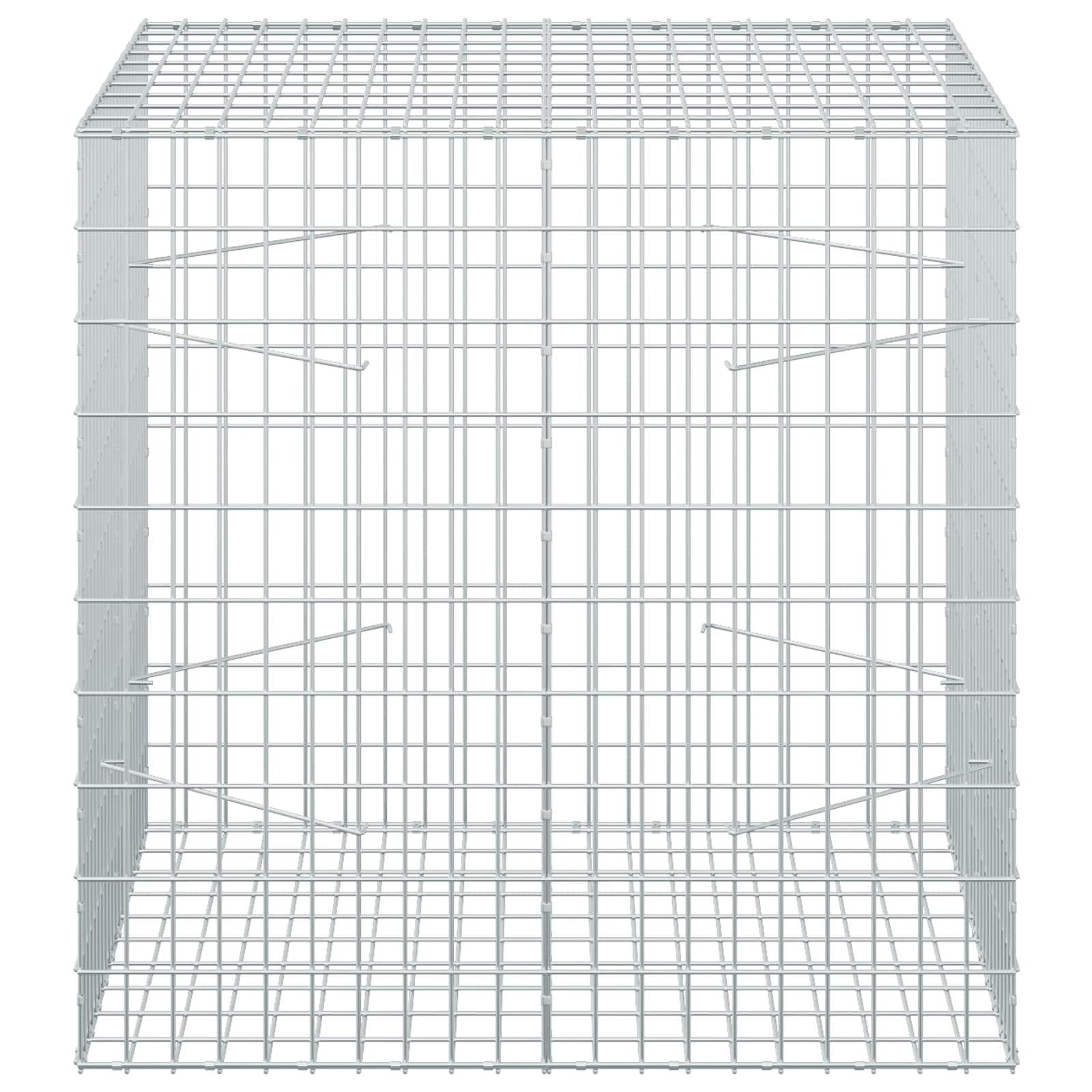 Gabion z žico 5 mm in mrežo 5x10 cm 100x100x100 cm