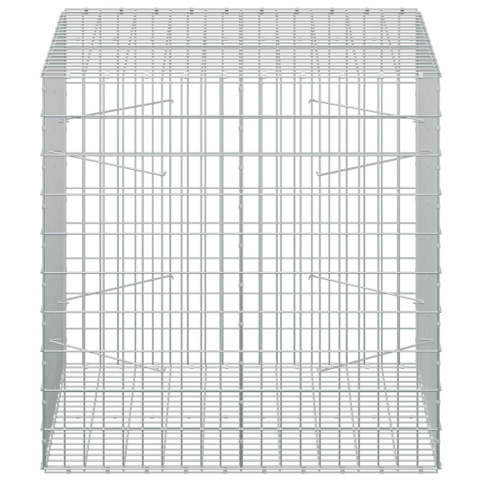Gabion z žico 5 mm in mrežo 5x10 cm 100x100x100 cm