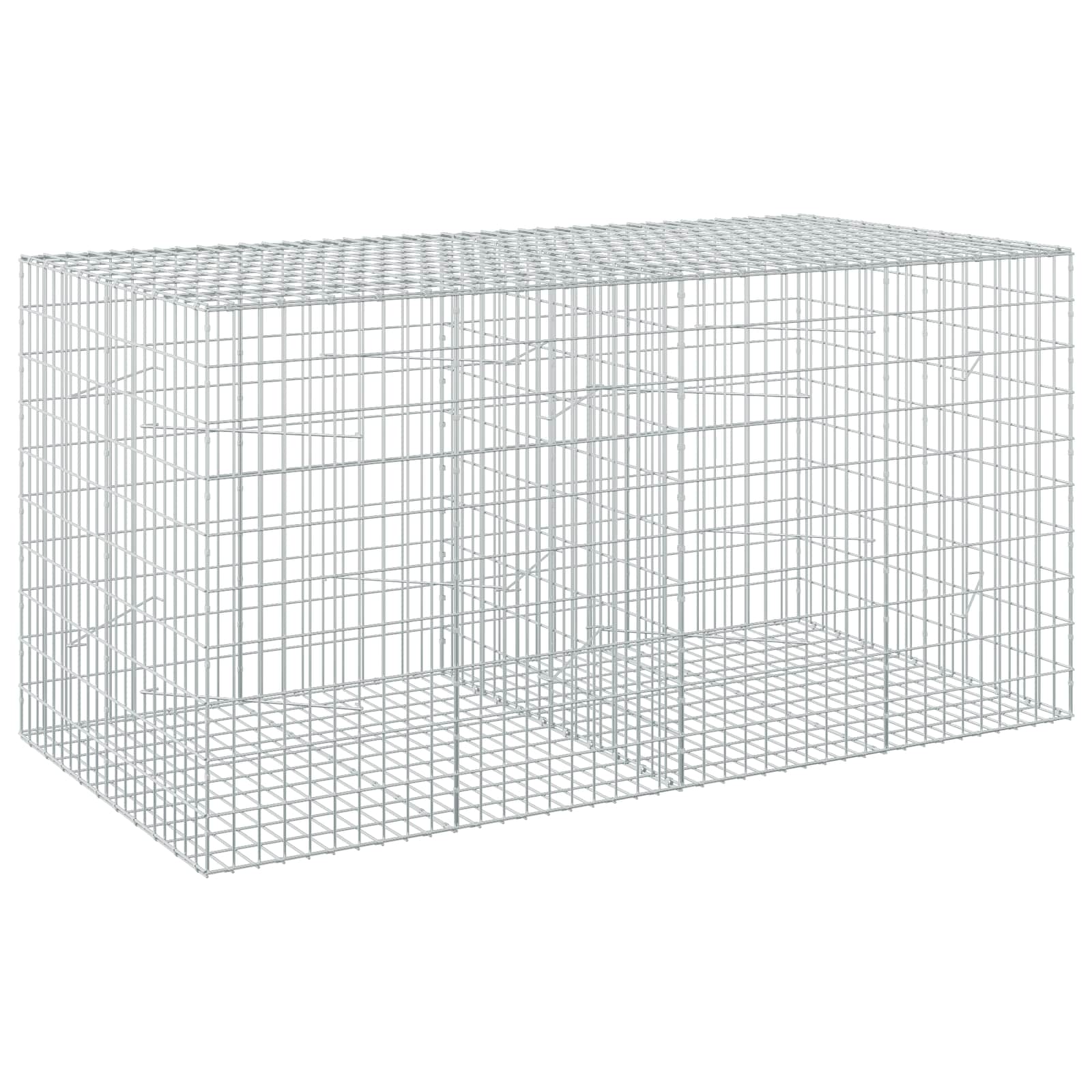 Gabion z žico 5 mm in mrežo 5x10 cm 200x100x100 cm