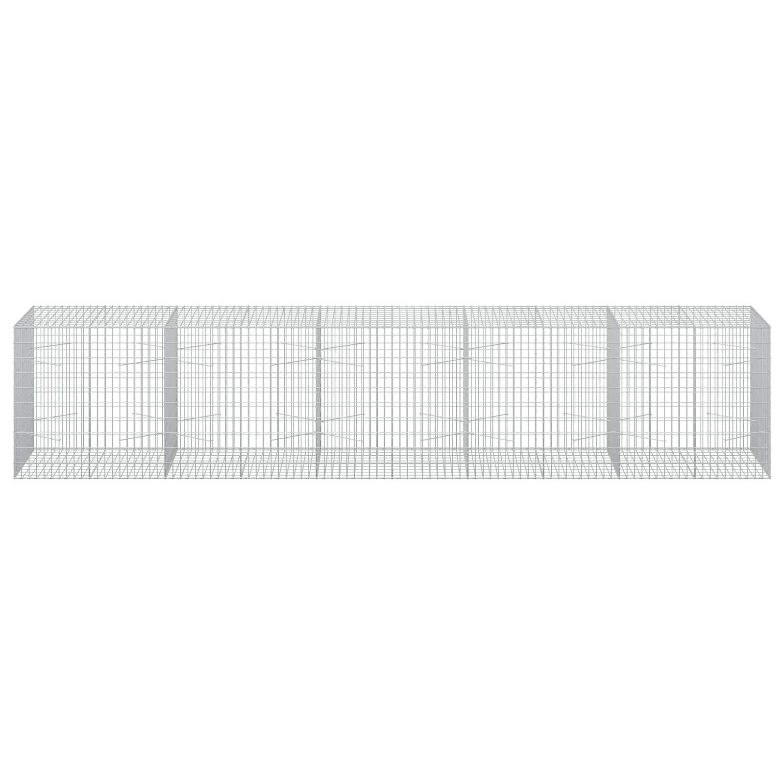 Gabion z žico 5 mm in mrežo 5x10 cm 500x100x100 cm