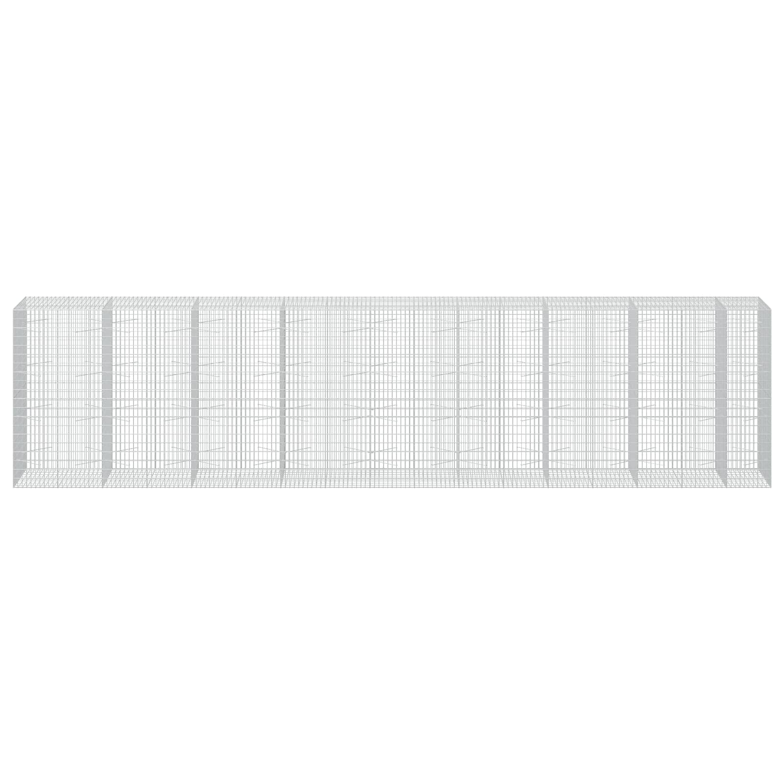 Gabion z žico 5 mm in mrežo 5x10 cm 850x100x200 cm