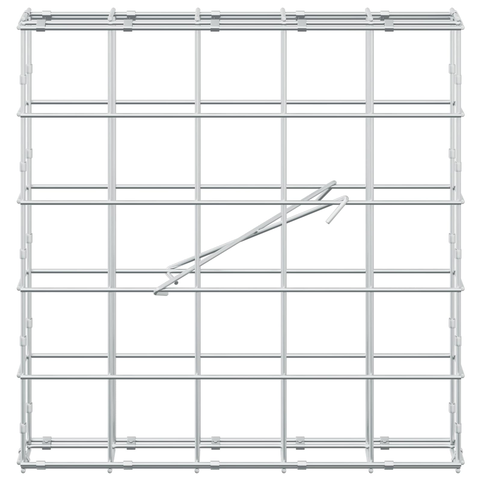 Gabion z žico 5 mm in mrežo 10x10 cm 50x10x50 cm