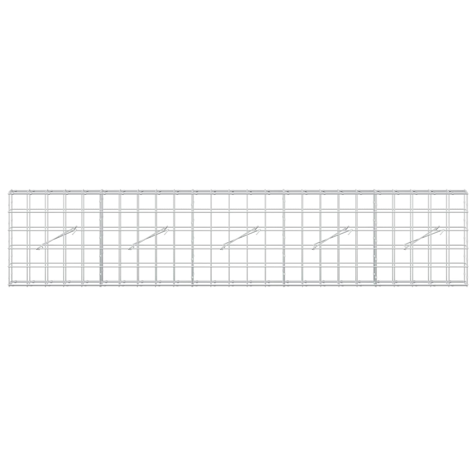 Gabion z žico 5 mm in mrežo 10x10 cm 250x10x50 cm