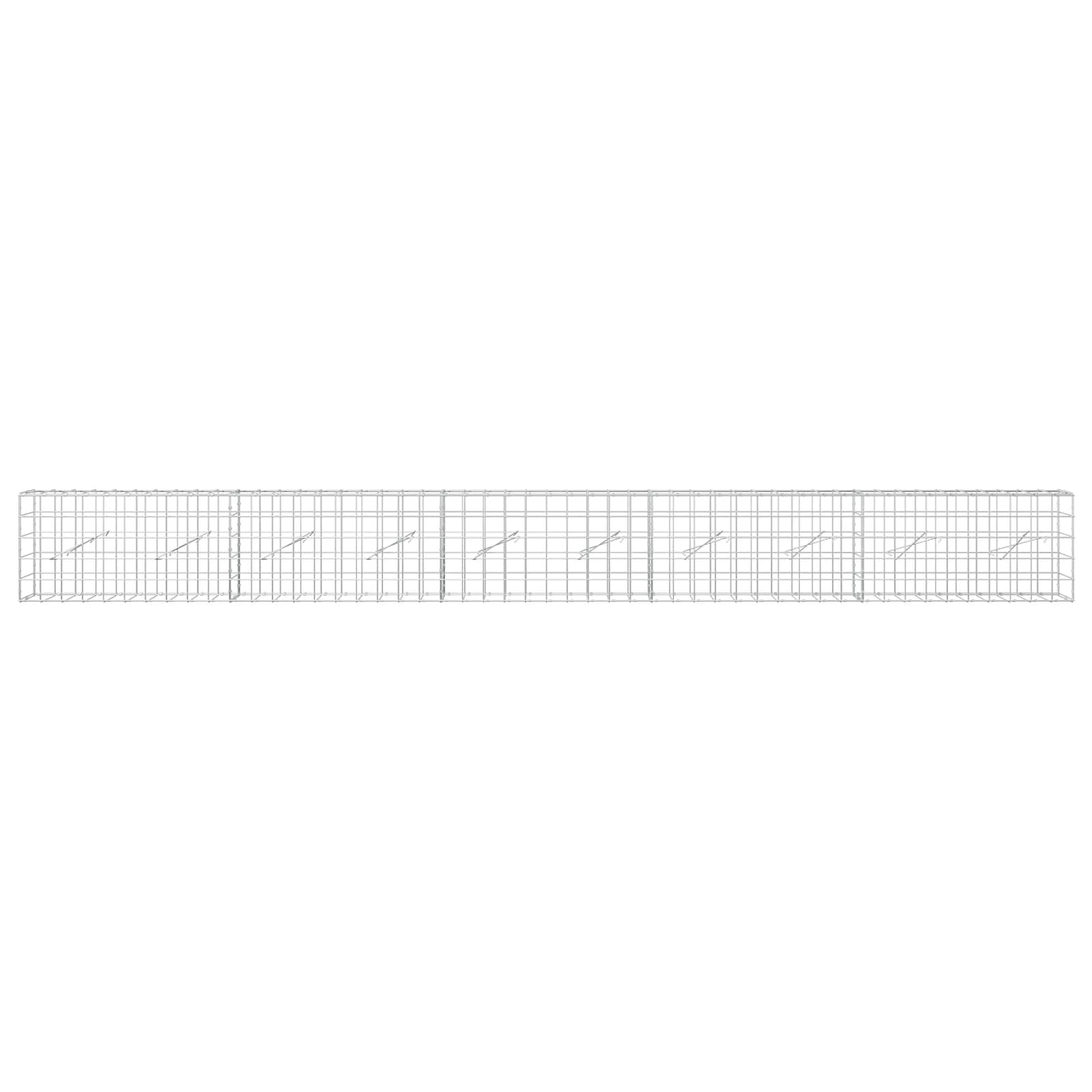 Gabion z žico 5 mm in mrežo 10x10 cm 500x10x50 cm
