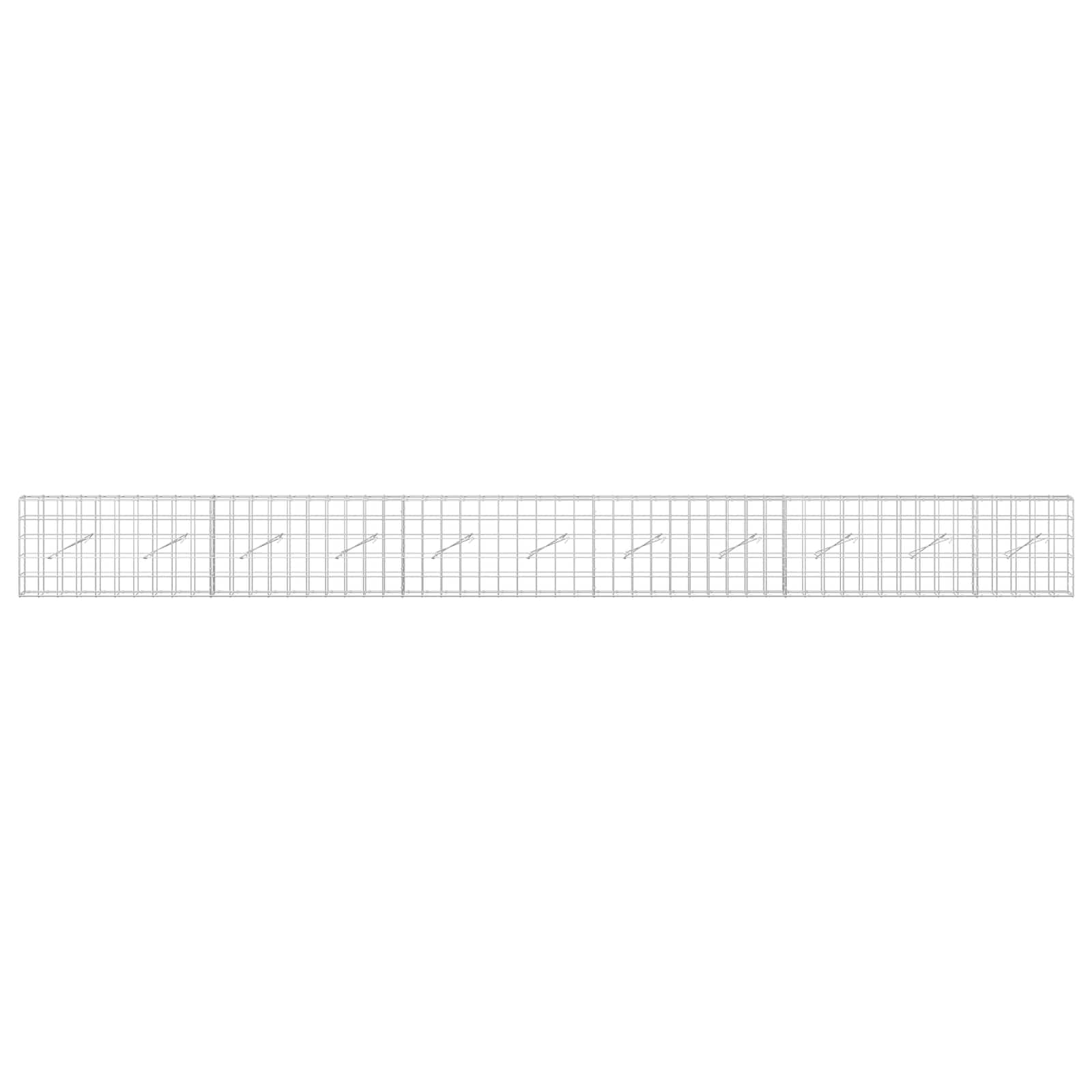 Gabion z žico 5 mm in mrežo 10x10 cm 550x10x50 cm