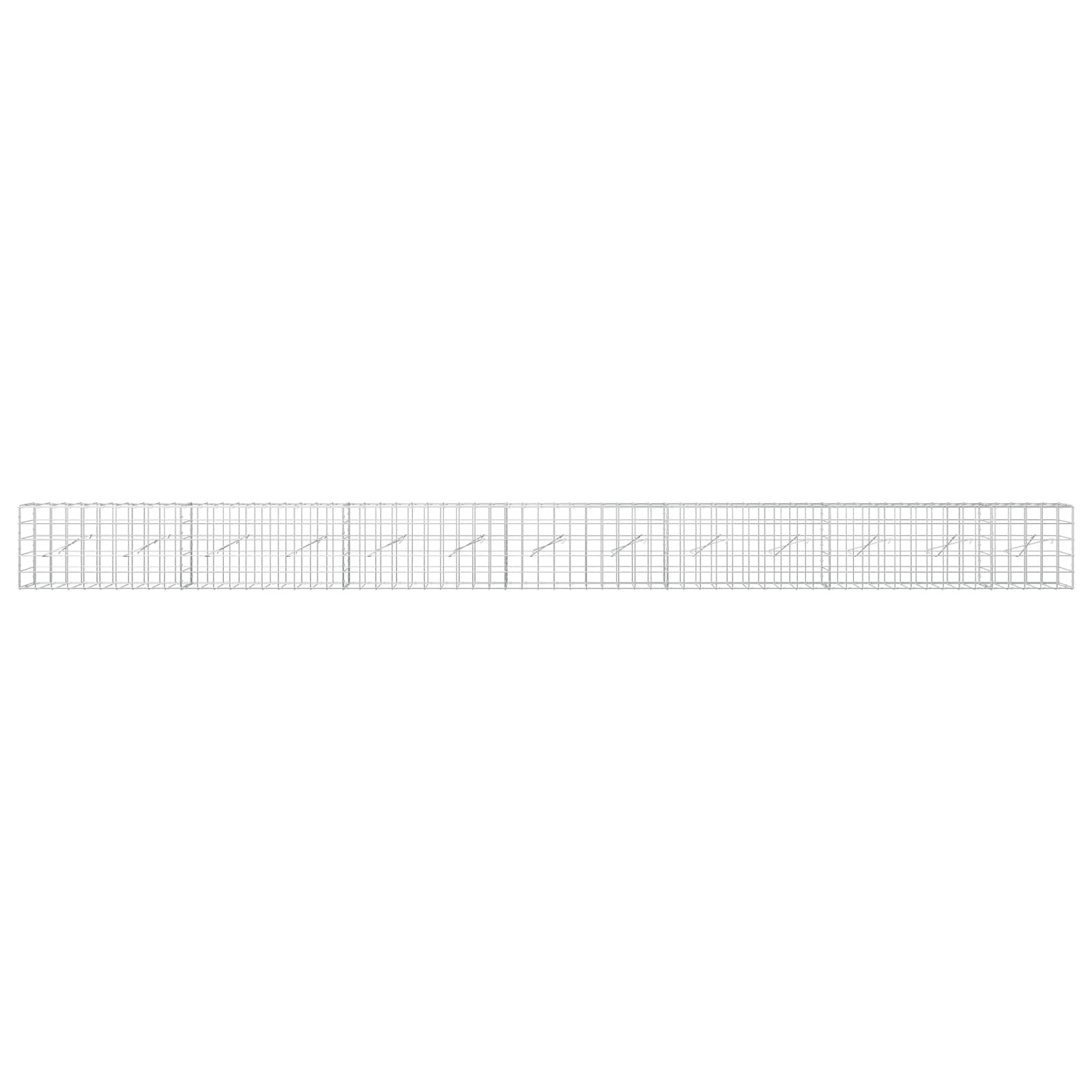 Gabion z žico 5 mm in mrežo 10x10 cm 650x10x50 cm