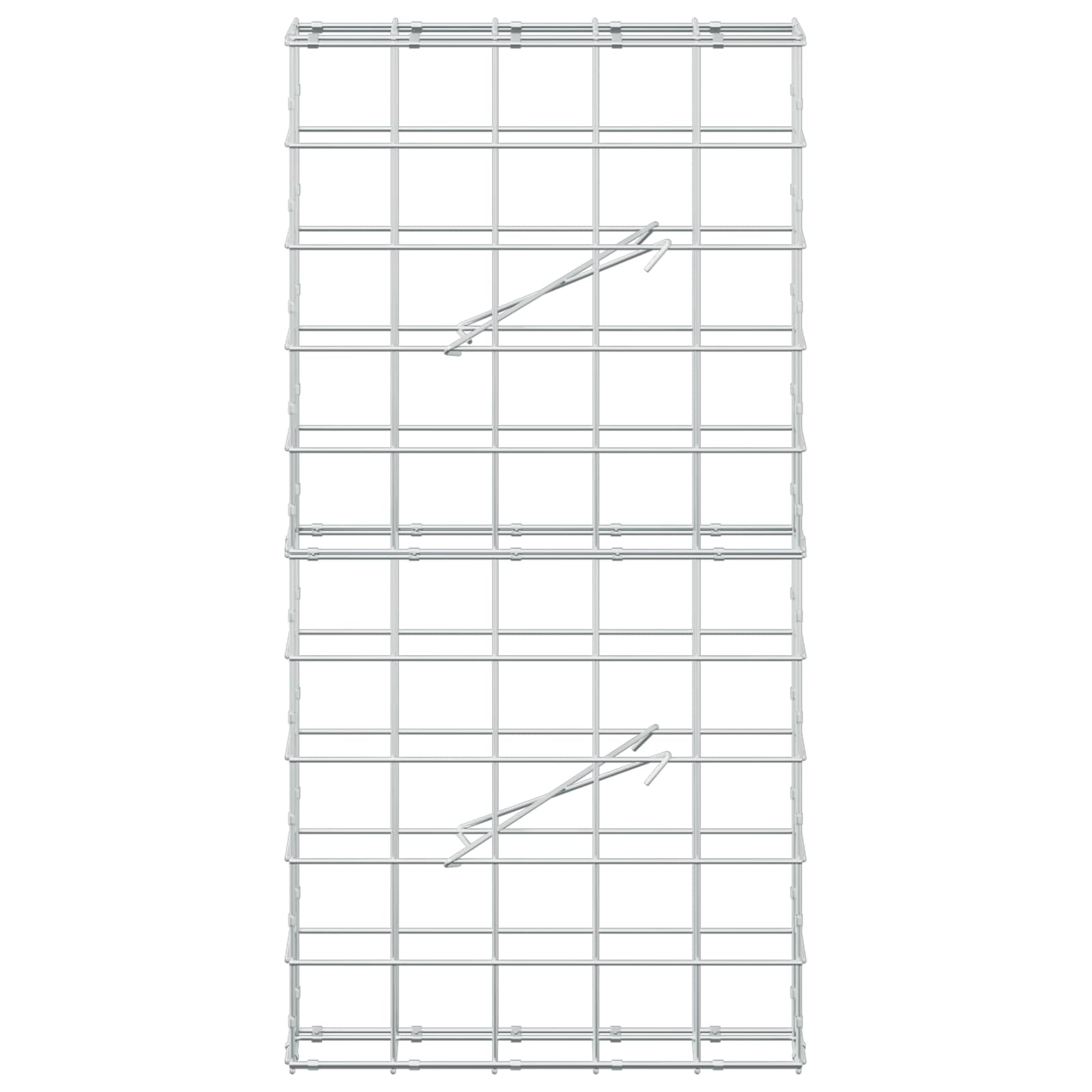 Gabion z žico 5 mm in mrežo 10x10 cm 50x10x100 cm
