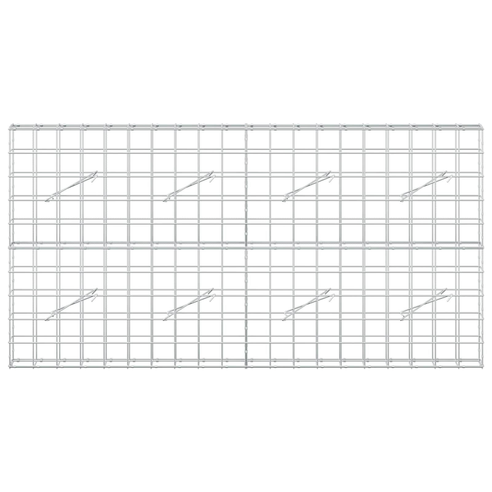 Gabion z žico 5 mm in mrežo 10x10 cm 200x10x100 cm