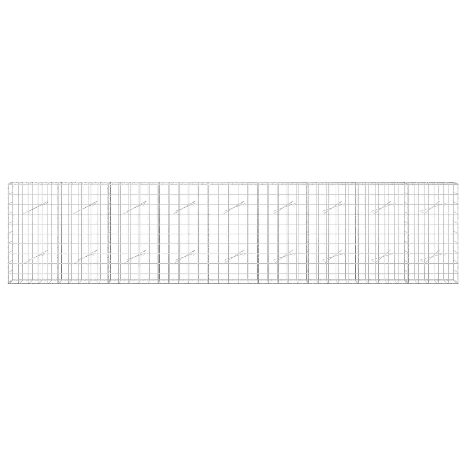 Gabion z žico 5 mm in mrežo 10x10 cm 450x10x100 cm