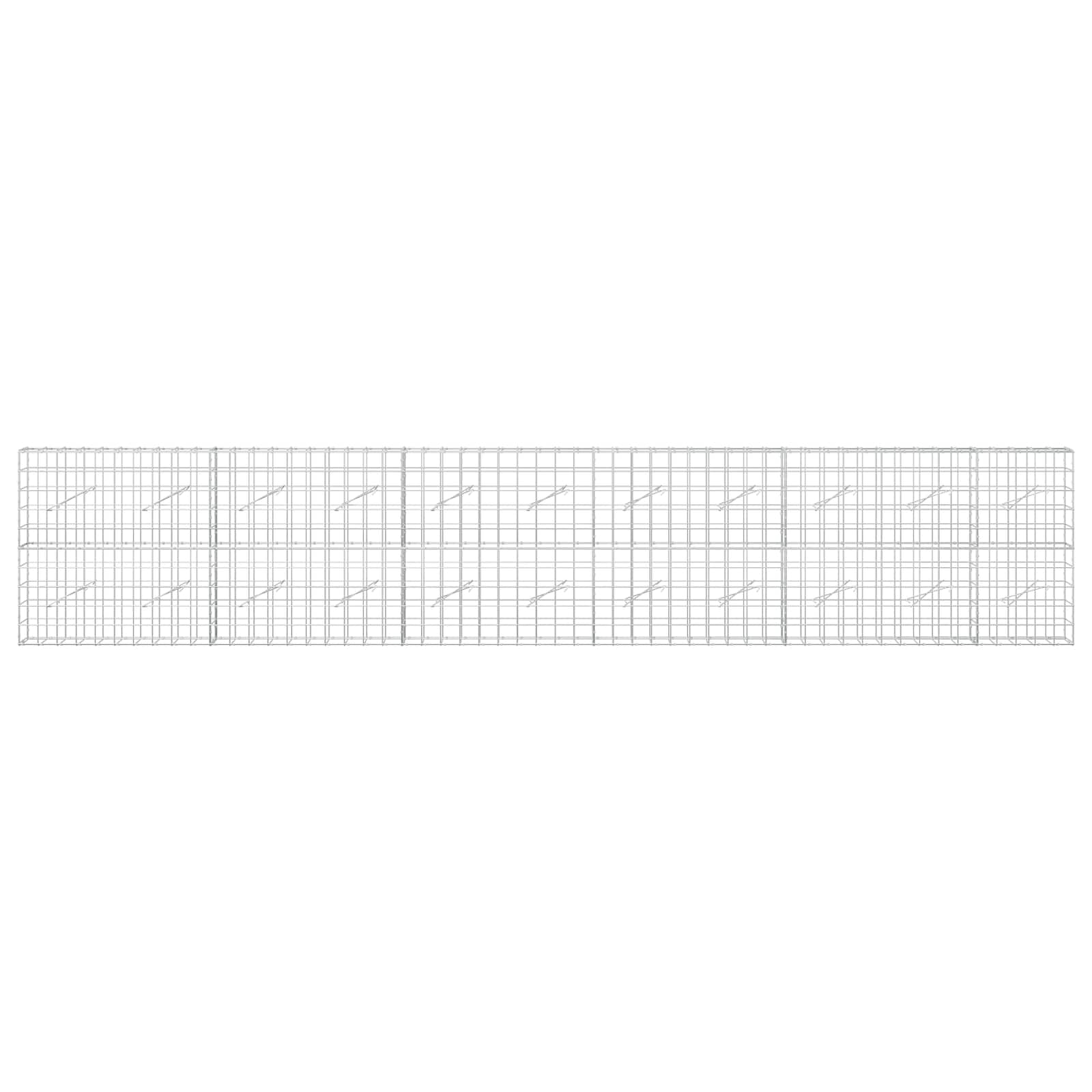 Gabion z žico 5 mm in mrežo 10x10 cm 550x10x100 cm