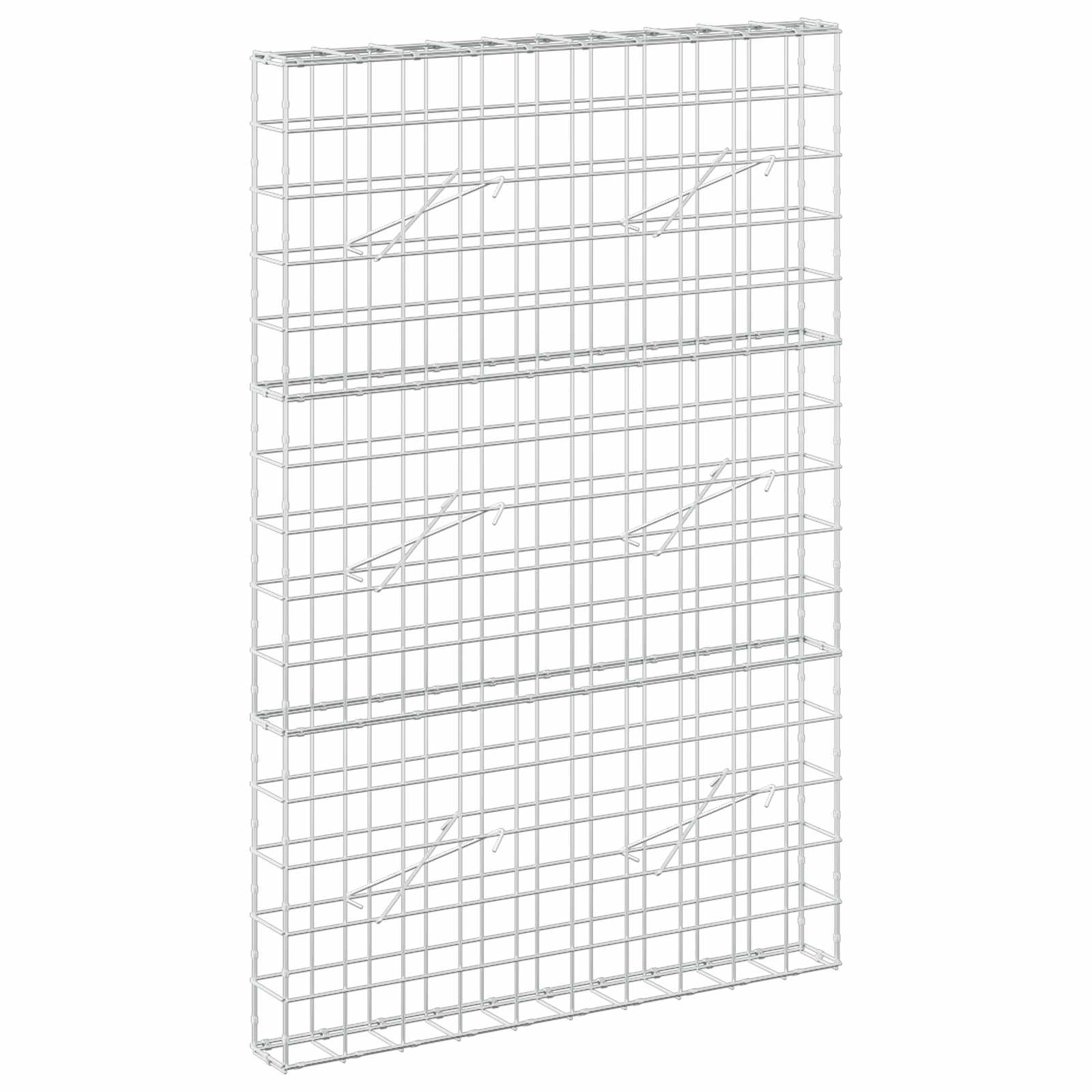 Gabion z žico 5 mm in mrežo 10x10 cm 100x10x150 cm