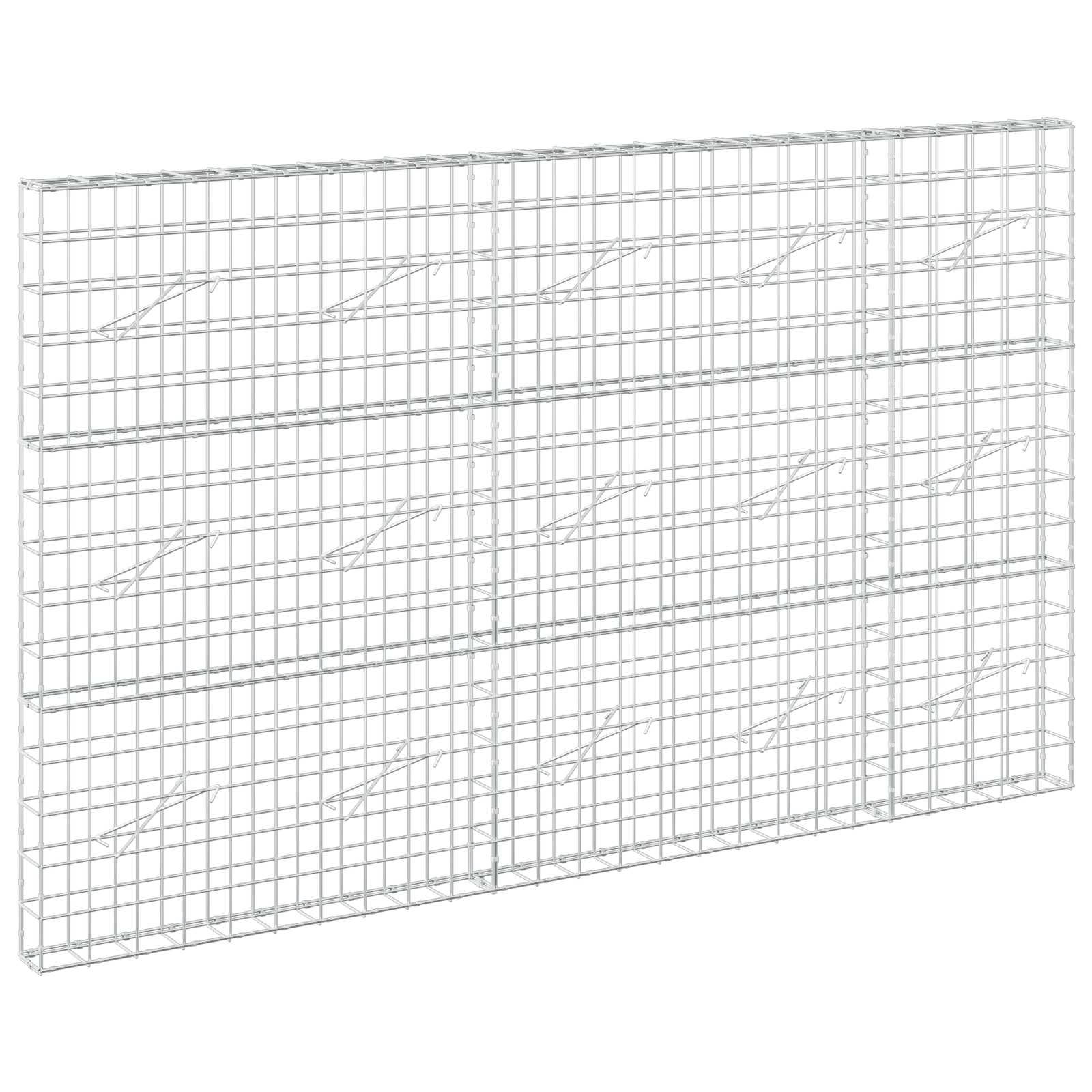 Gabion z žico 5 mm in mrežo 10x10 cm 250x10x150 cm