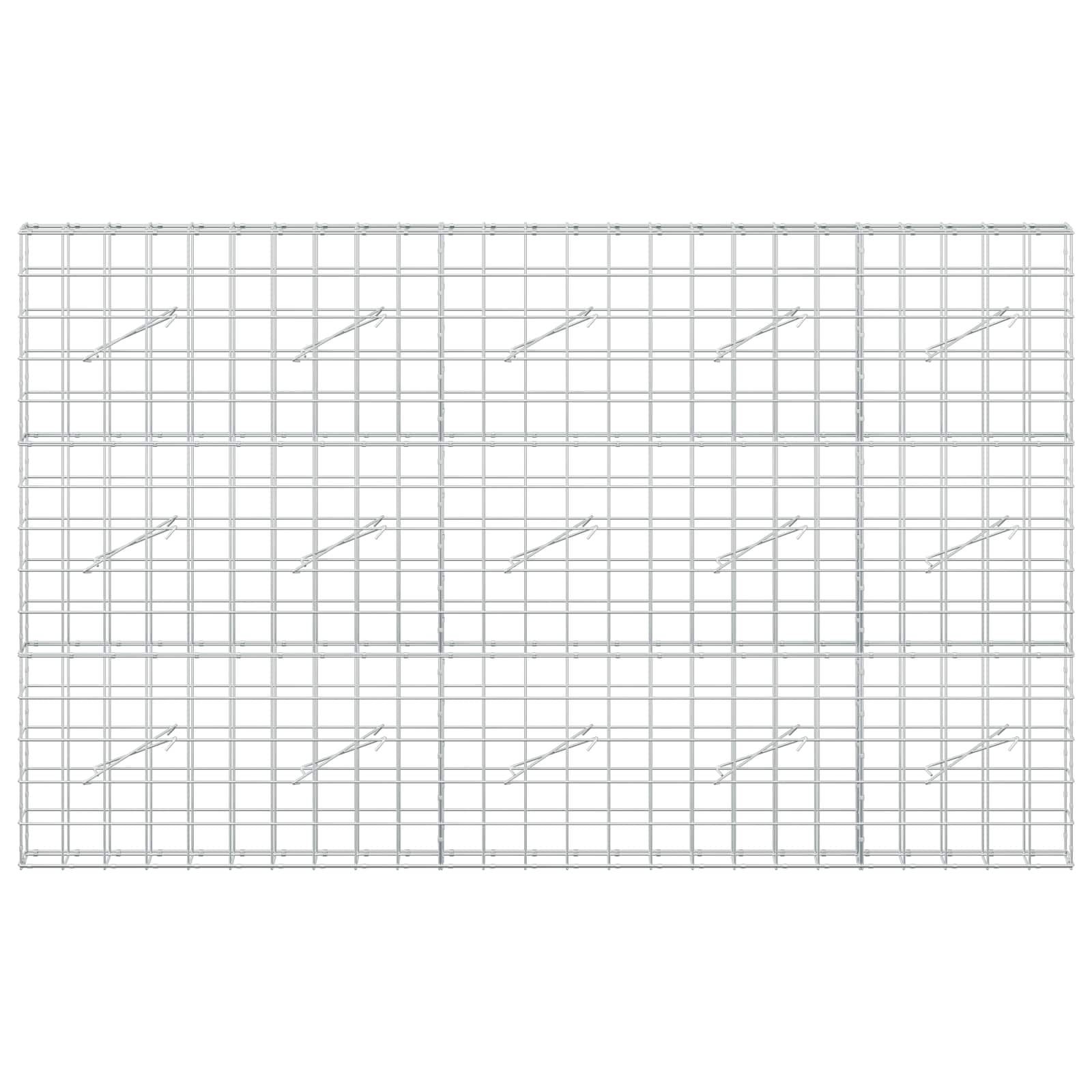Gabion z žico 5 mm in mrežo 10x10 cm 250x10x150 cm