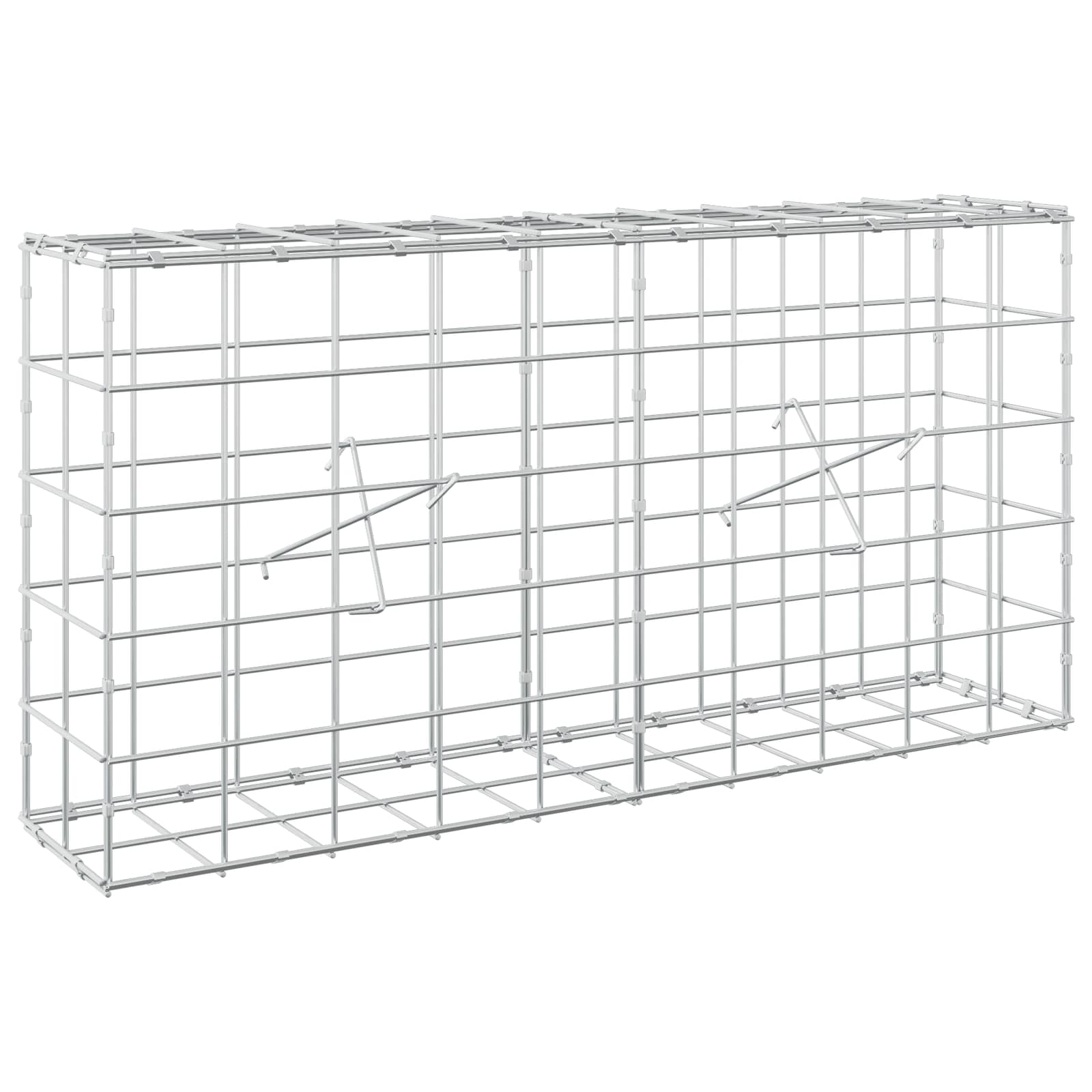 Gabion z žico 5 mm in mrežo 10x10 cm 100x20x50 cm