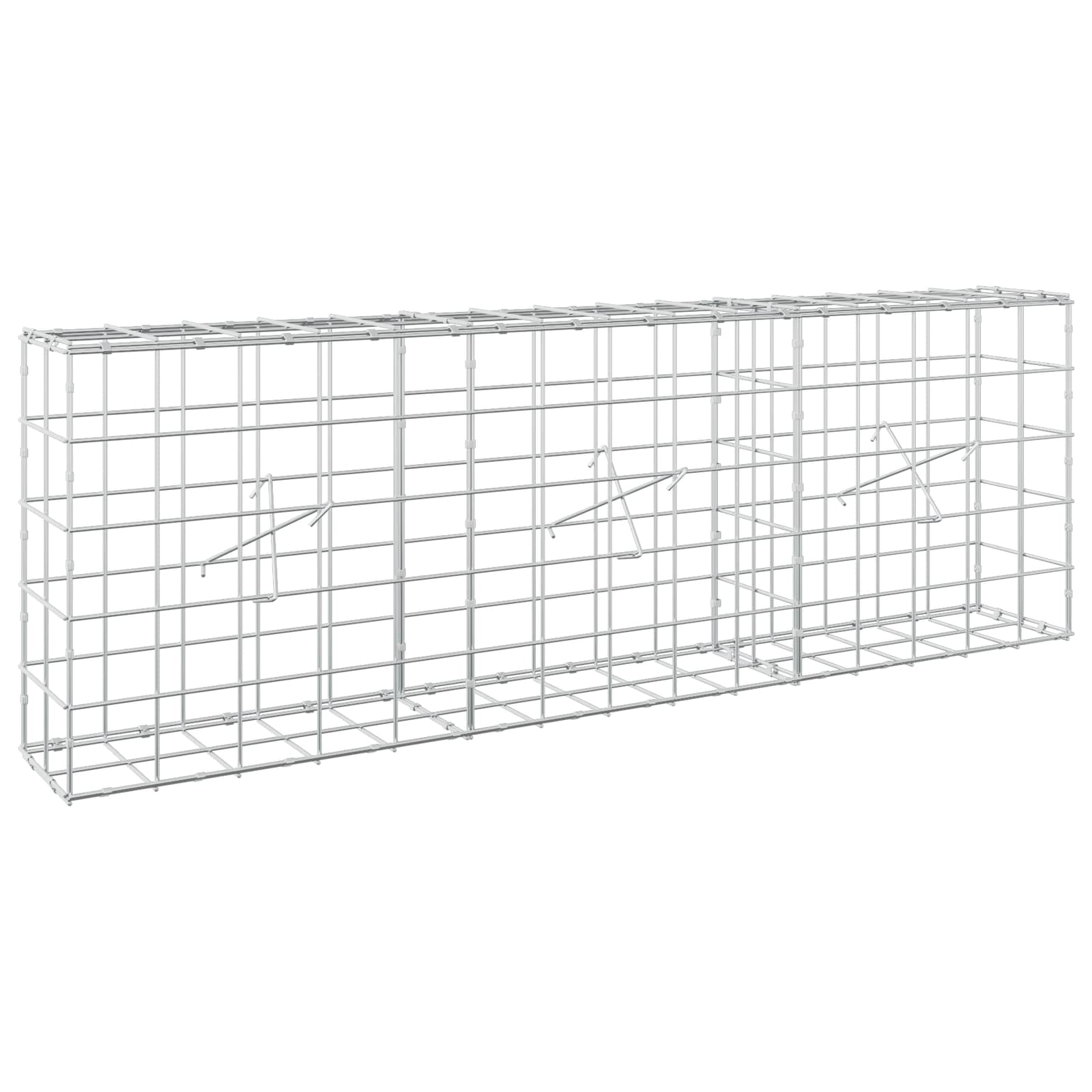 Gabion z žico 5 mm in mrežo 10x10 cm 150x20x50 cm