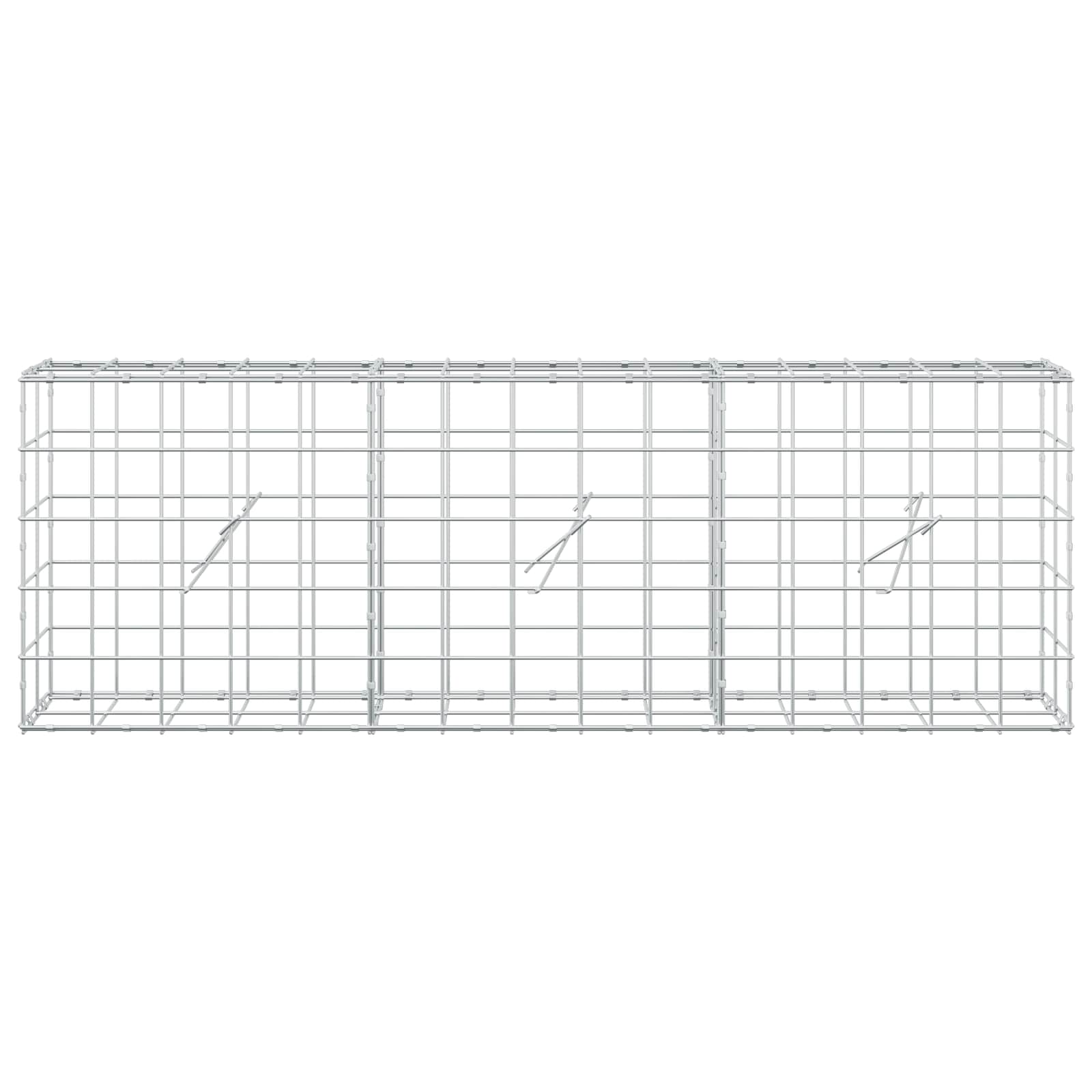 Gabion z žico 5 mm in mrežo 10x10 cm 150x20x50 cm