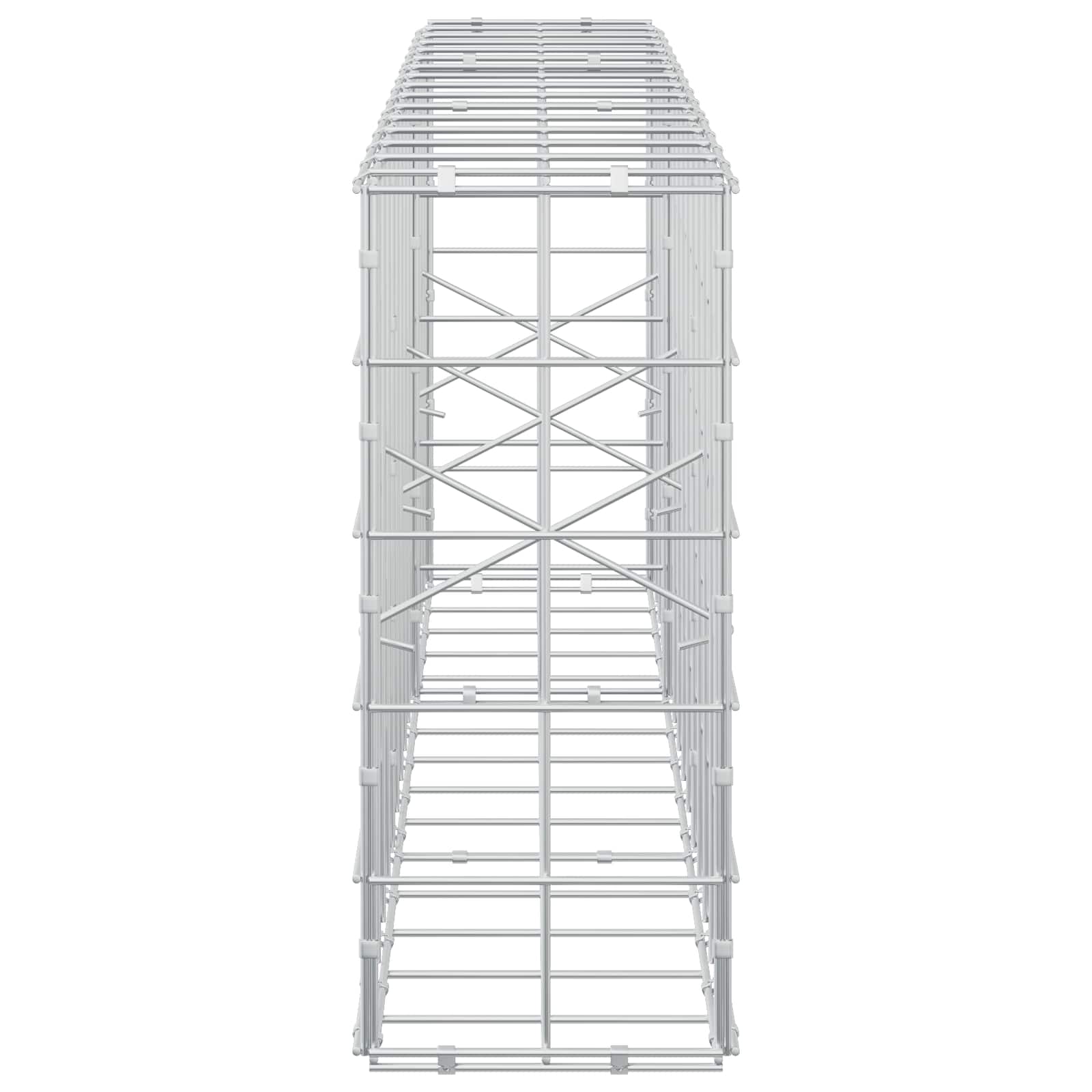 Gabion z žico 5 mm in mrežo 10x10 cm 150x20x50 cm