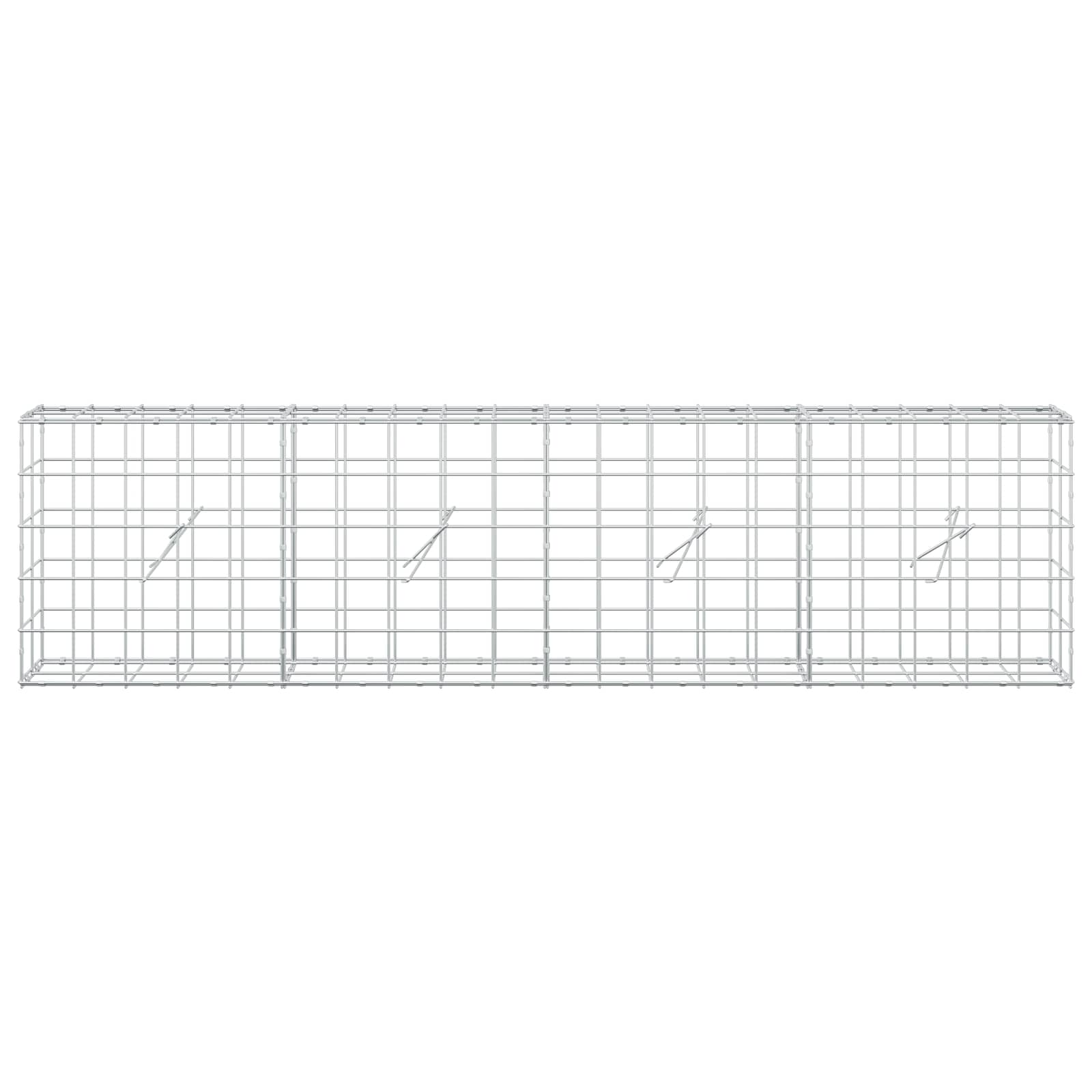 Gabion z žico 5 mm in mrežo 10x10 cm 200x20x50 cm