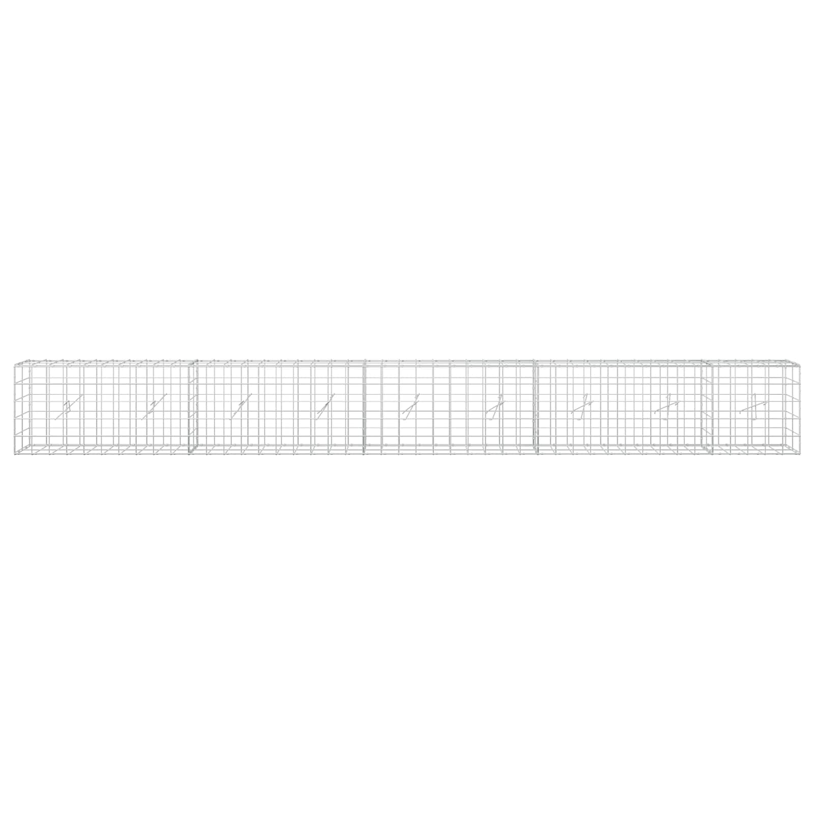 Gabion z žico 5 mm in mrežo 10x10 cm 450x20x50 cm