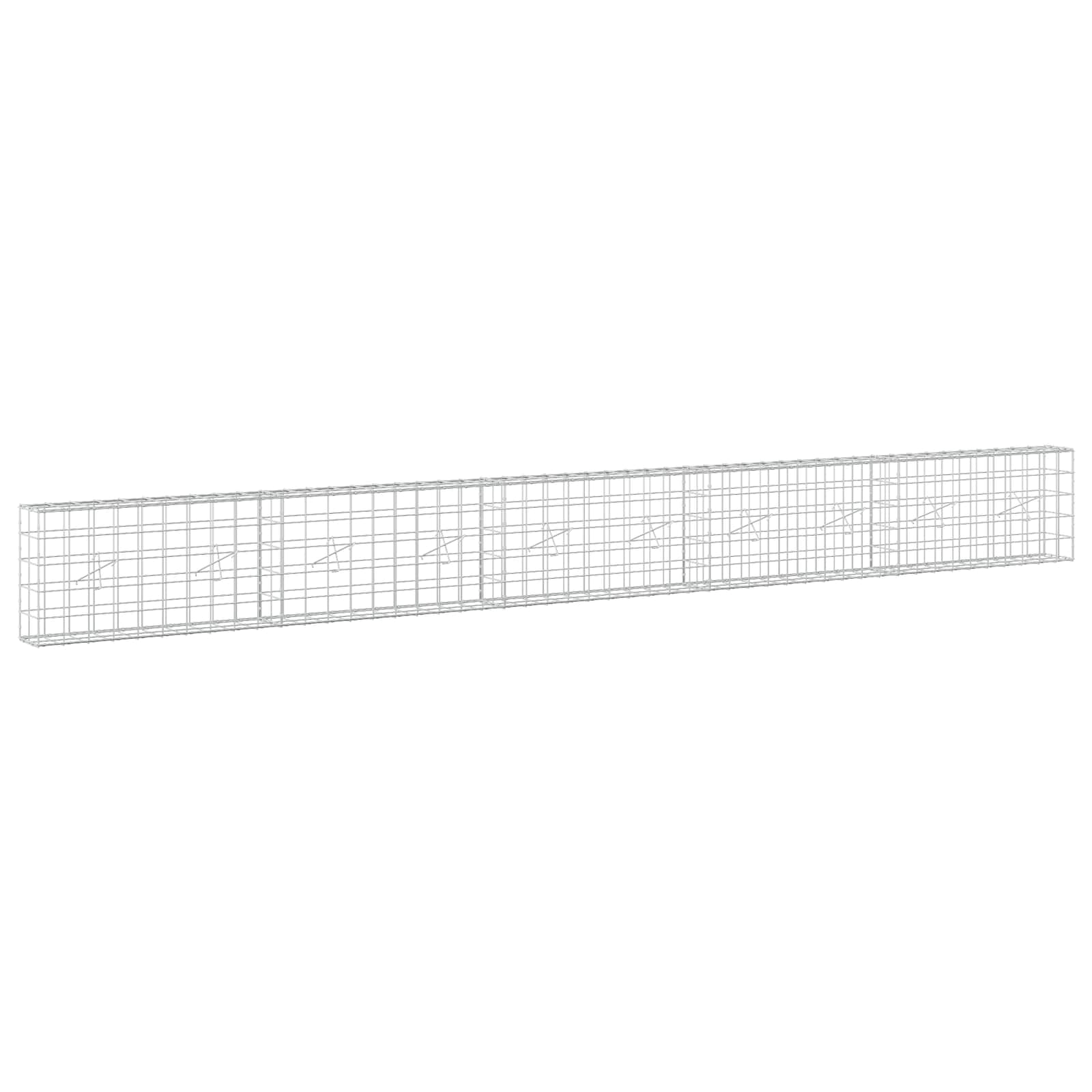 Gabion z žico 5 mm in mrežo 10x10 cm 500x20x50 cm