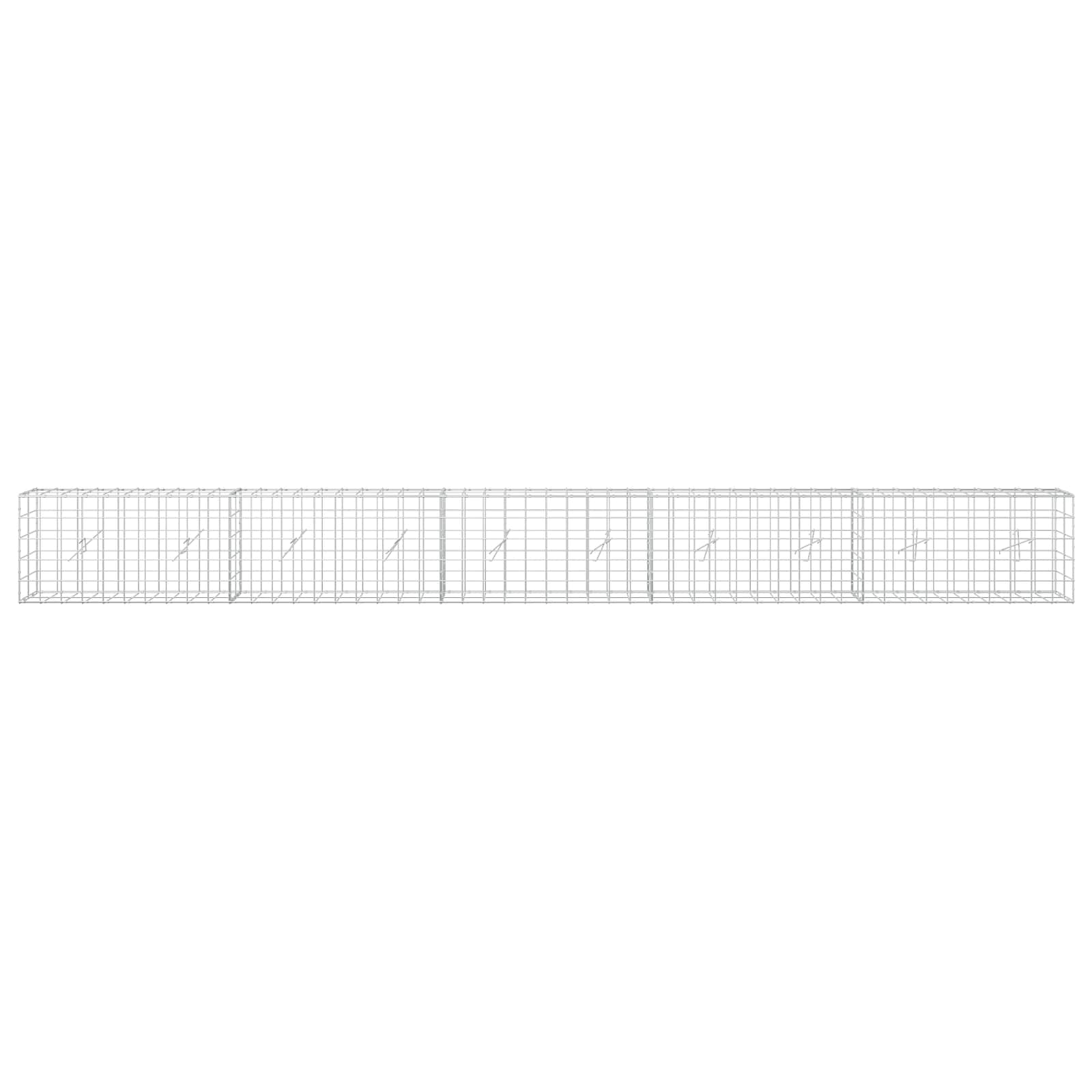 Gabion z žico 5 mm in mrežo 10x10 cm 500x20x50 cm