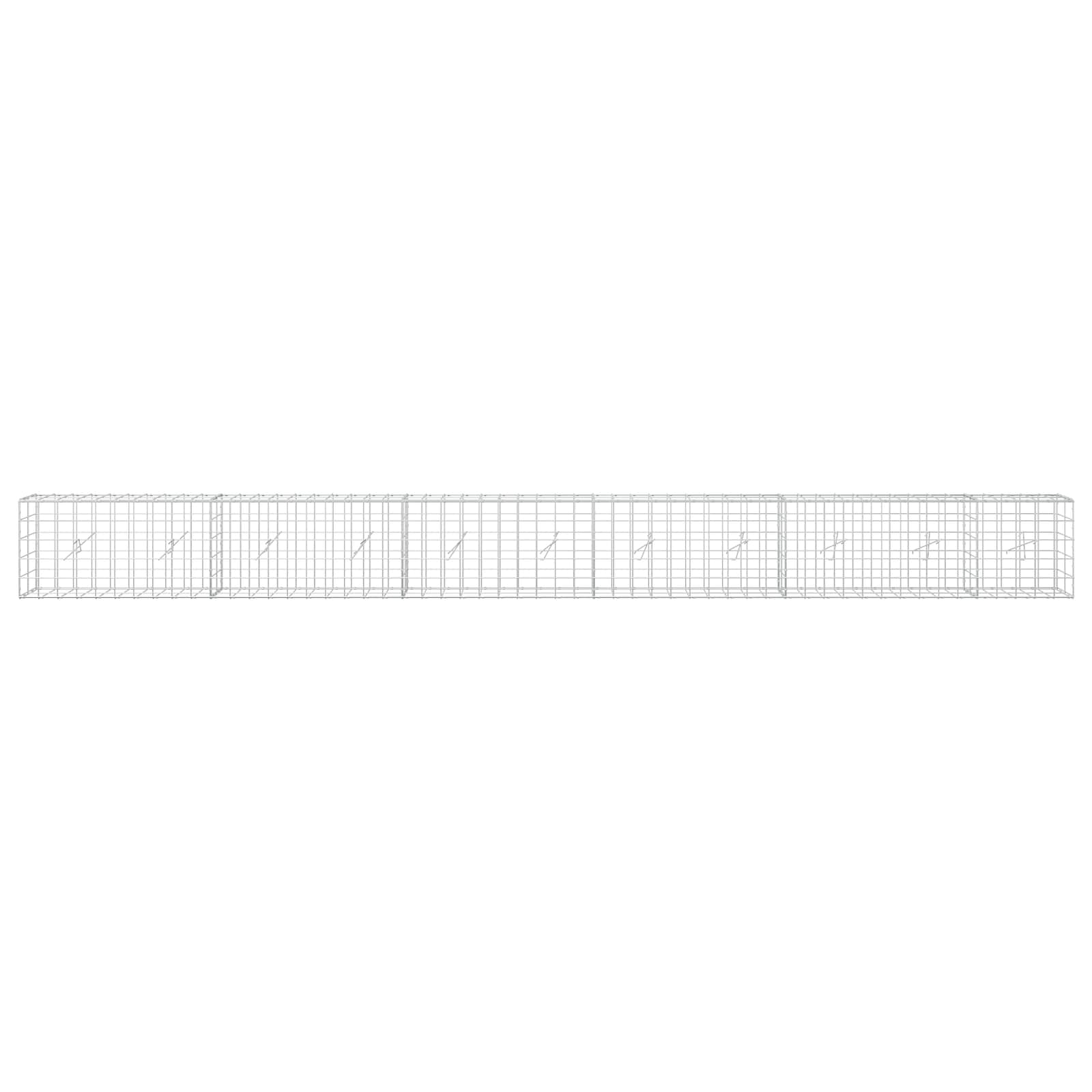 Gabion z žico 5 mm in mrežo 10x10 cm 550x20x50 cm