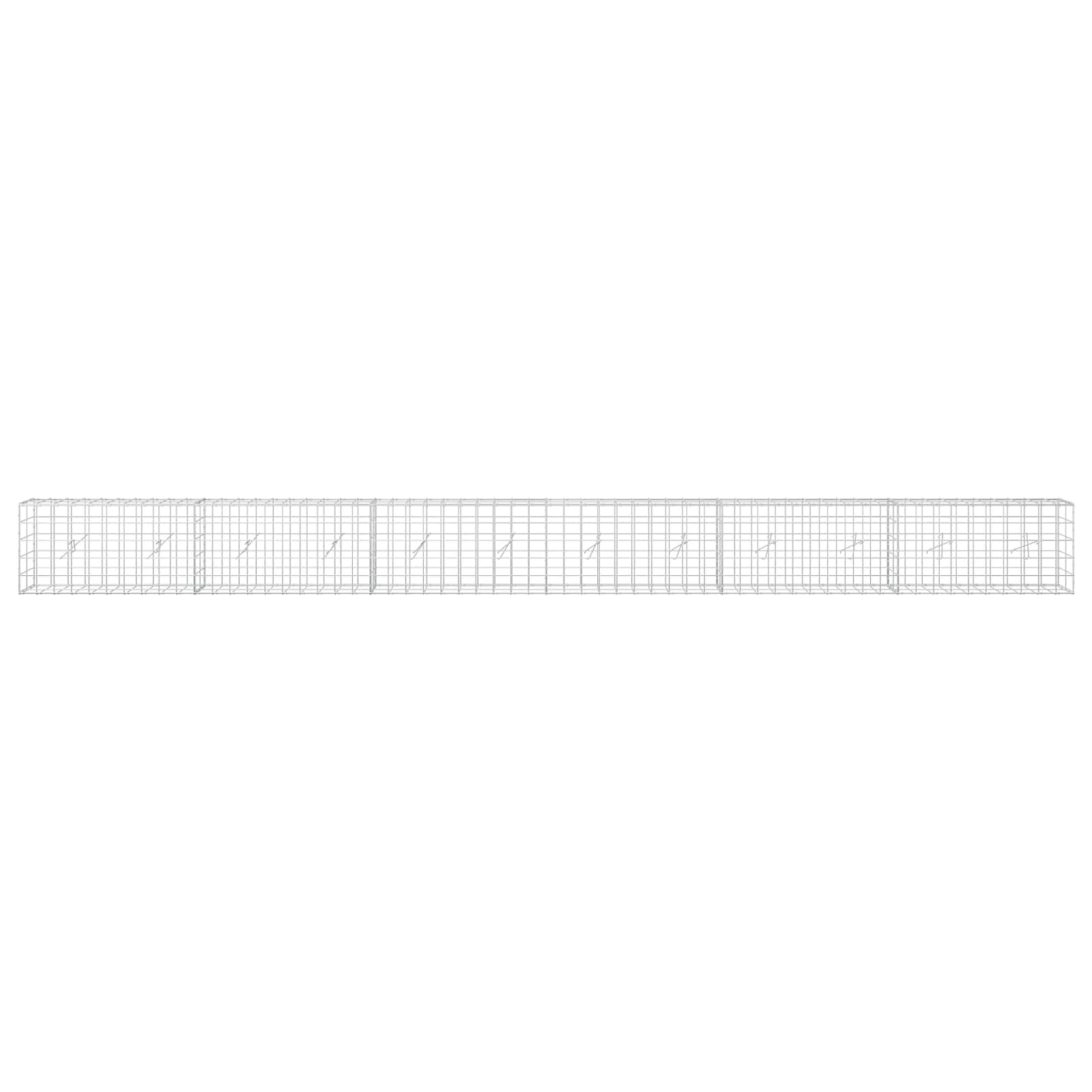 Gabion z žico 5 mm in mrežo 10x10 cm 600x20x50 cm