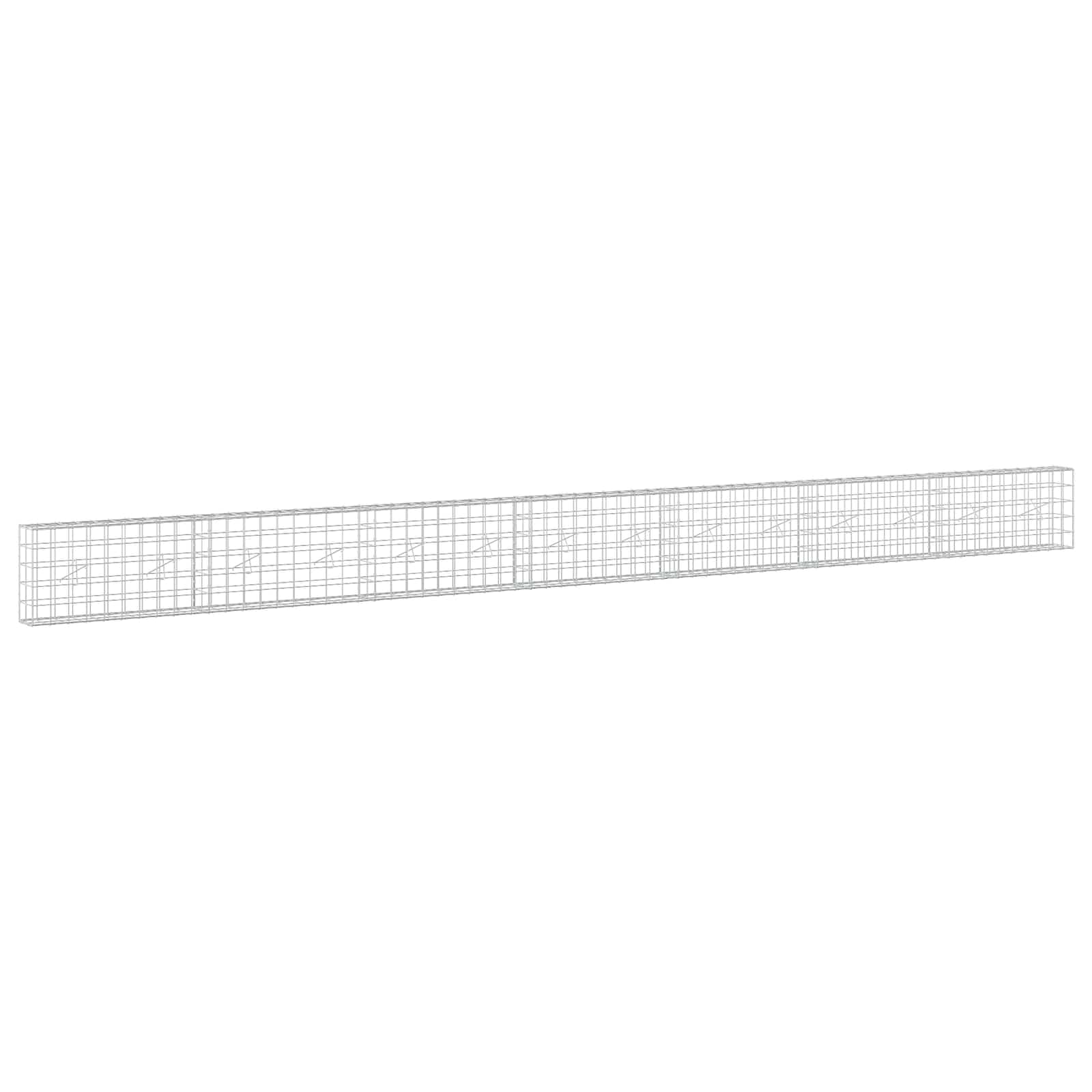 vidaXL Gabion s drátem 5 mm a síťkou 10x10 cm 700x20x50 cm