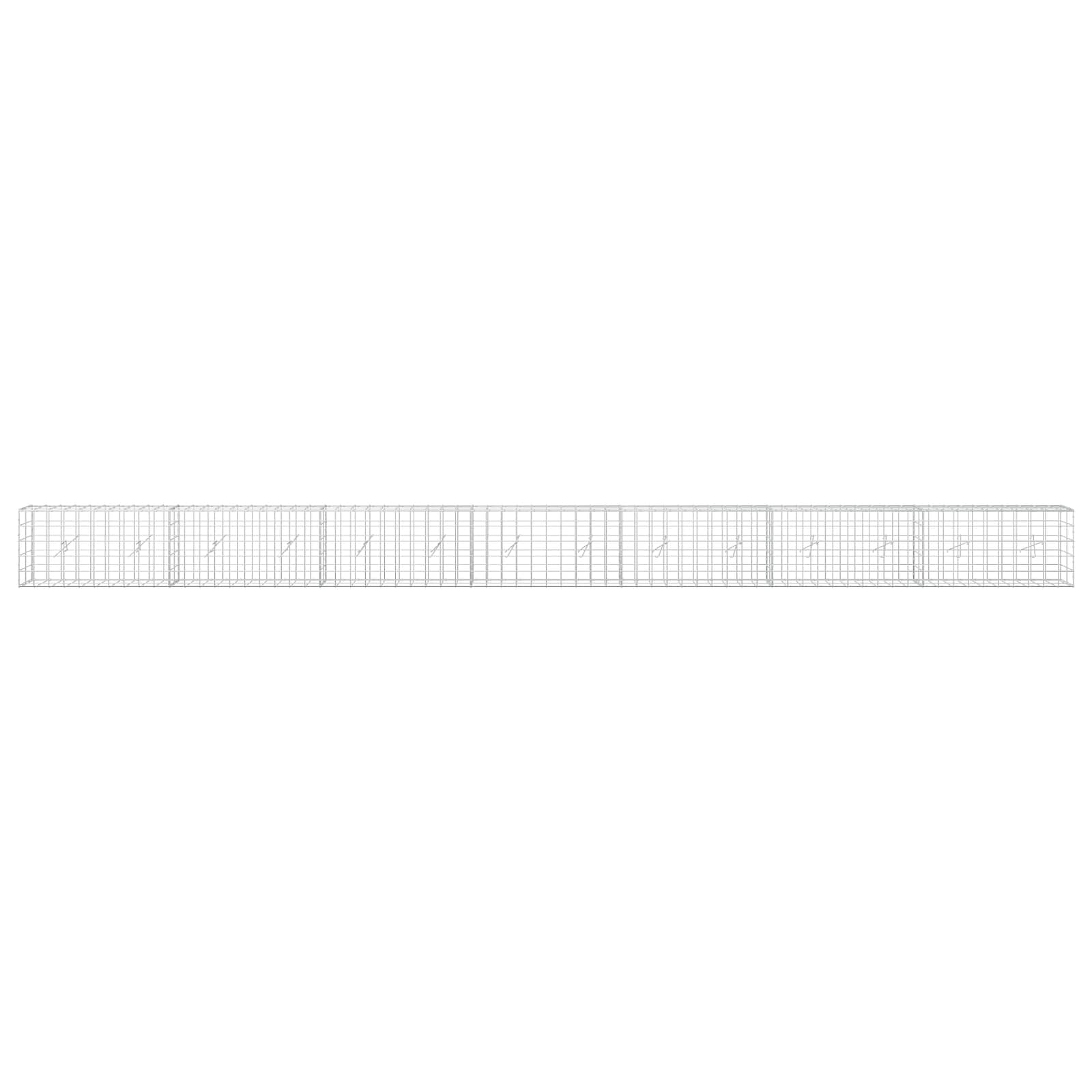 Gabion z žico 5 mm in mrežo 10x10 cm 700x20x50 cm