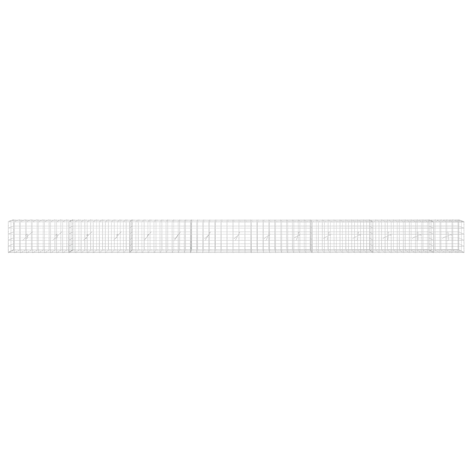 Gabion z žico 5 mm in mrežo 10x10 cm 750x20x50 cm