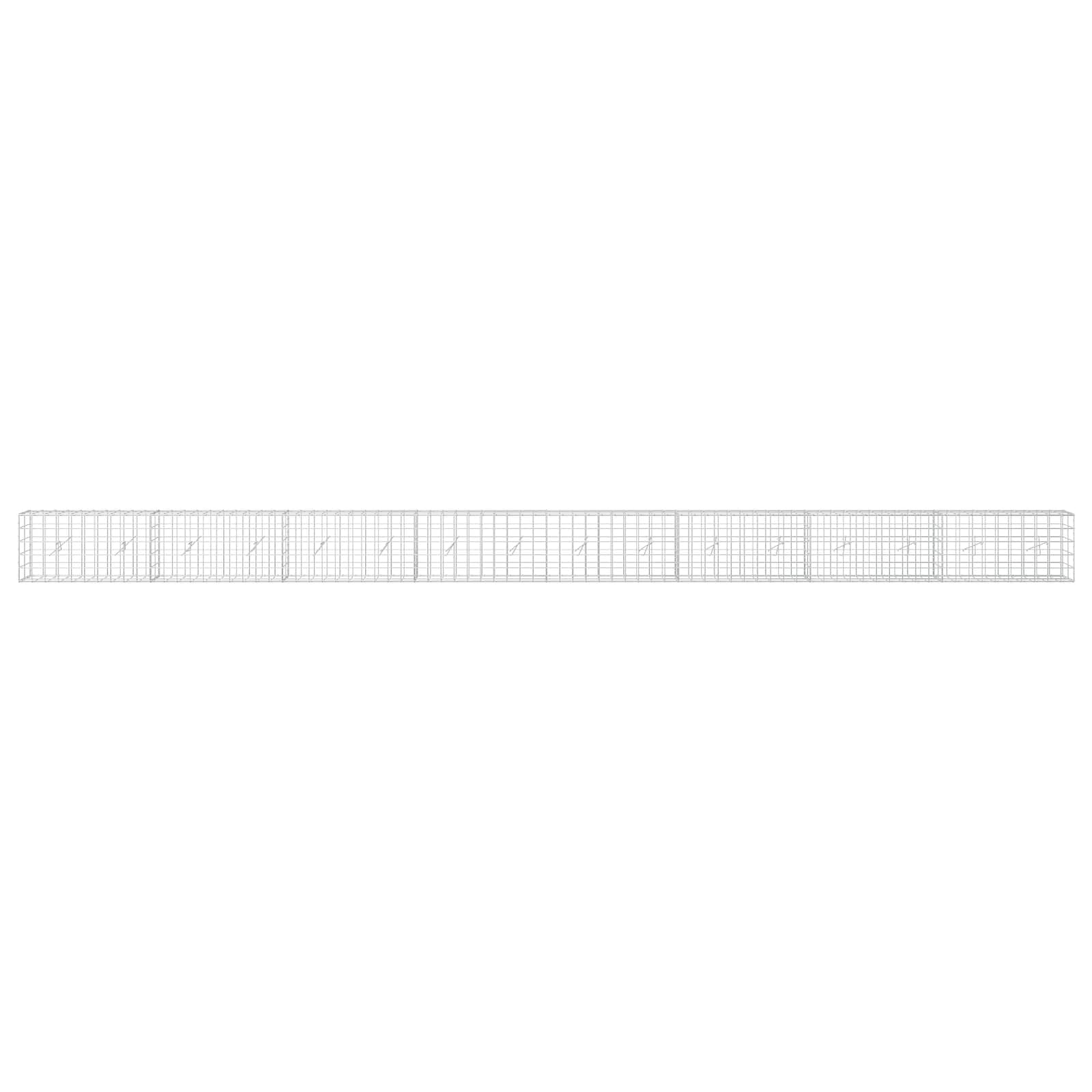 Gabion z žico 5 mm in mrežo 10x10 cm 800x20x50 cm