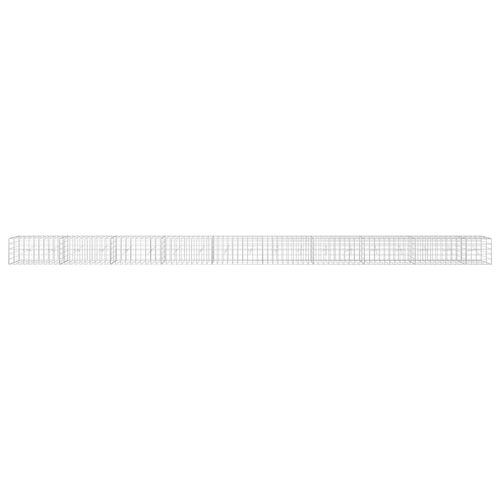 Gabion z žico 5 mm in mrežo 10x10 cm 950x20x50 cm
