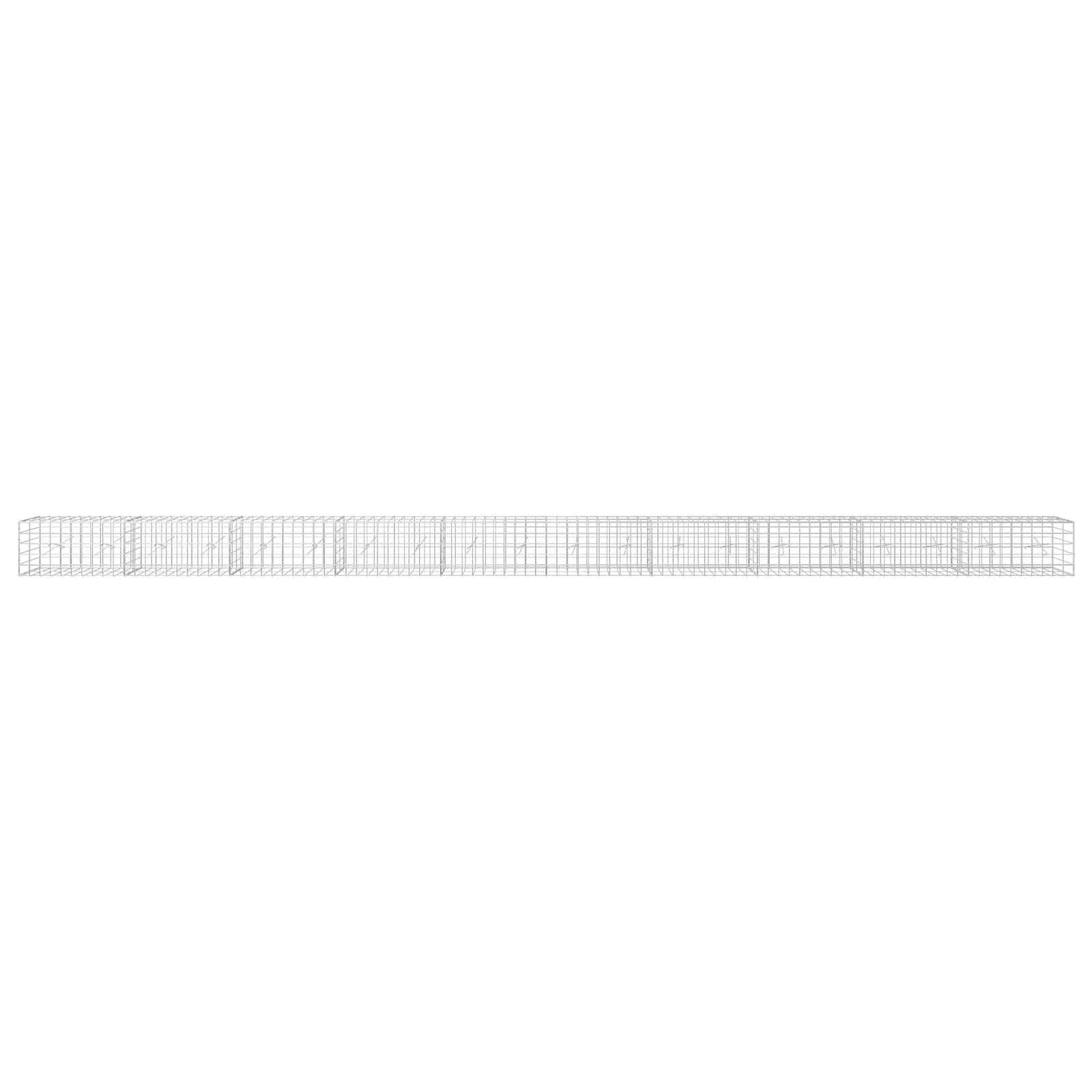Gabion z žico 5 mm in mrežo 10x10 cm 1000x20x50 cm