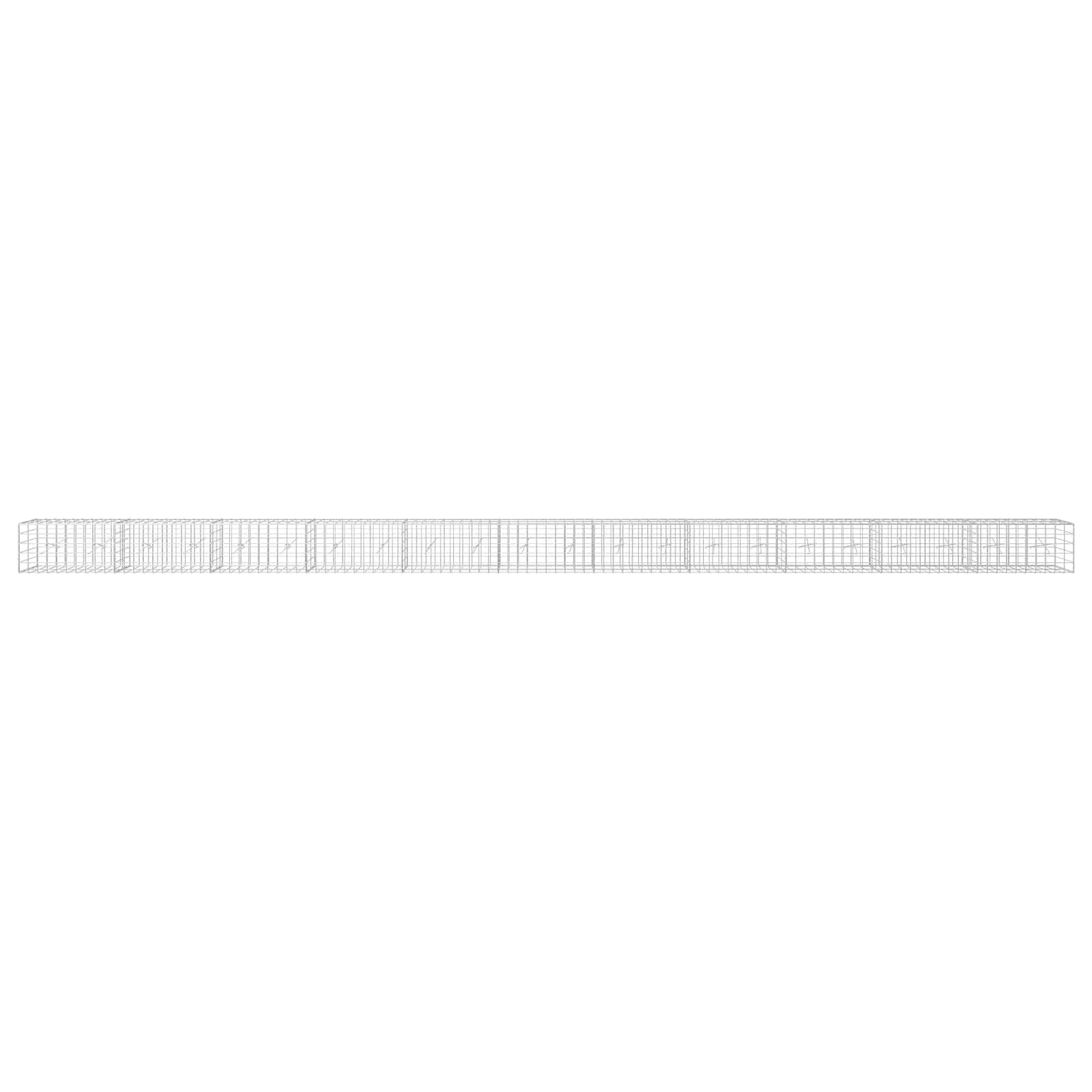 Gabion z žico 5 mm in mrežo 10x10 cm 1100x20x50 cm