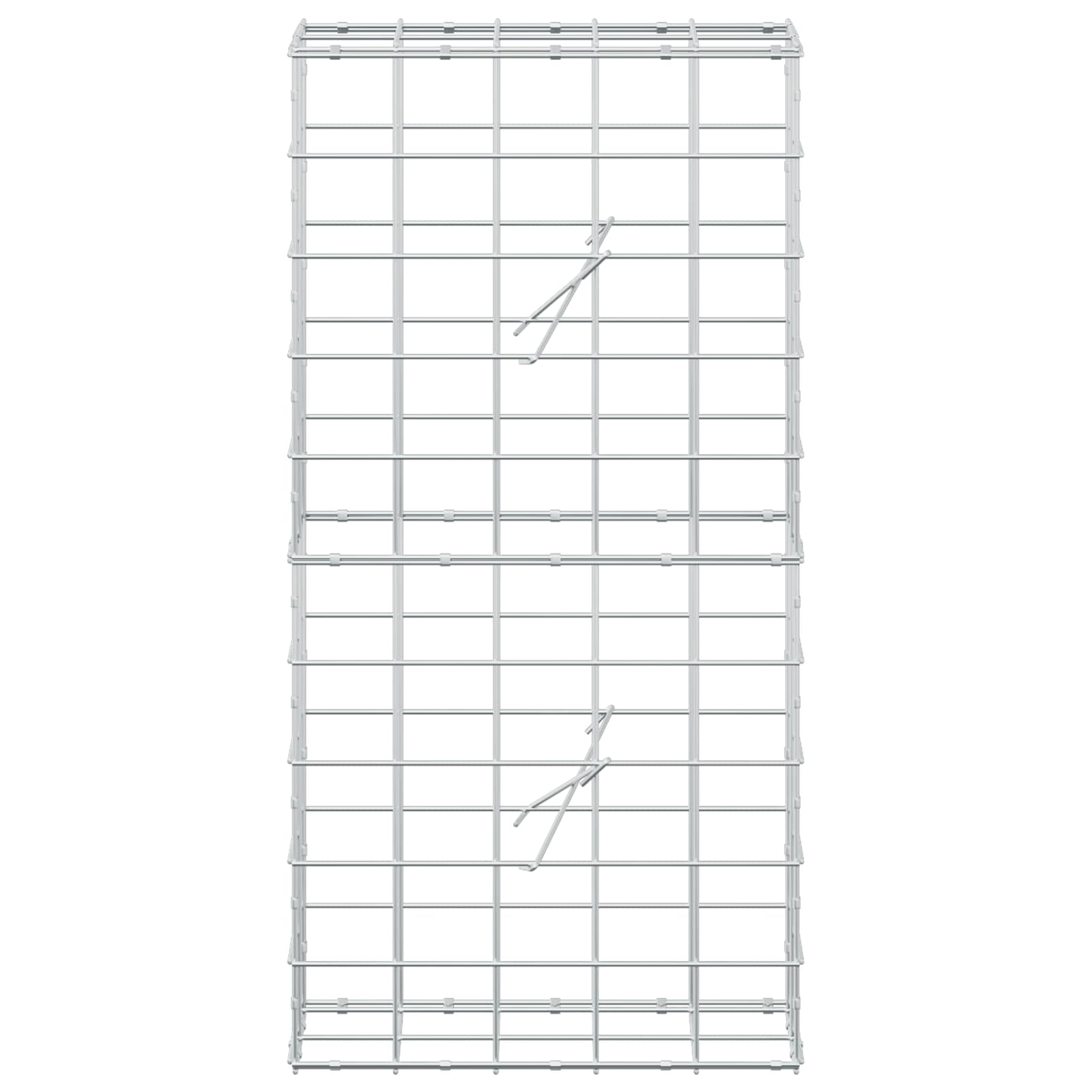 Gabion z žico 5 mm in mrežo 10x10 cm 50x20x100 cm