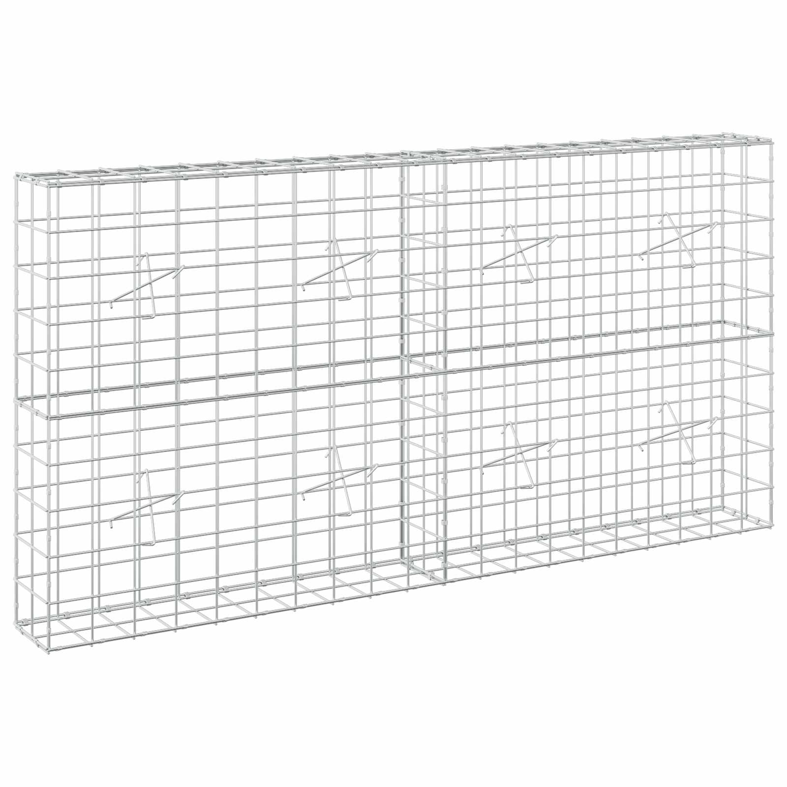 Gabion z žico 5 mm in mrežo 10x10 cm 200x20x100 cm